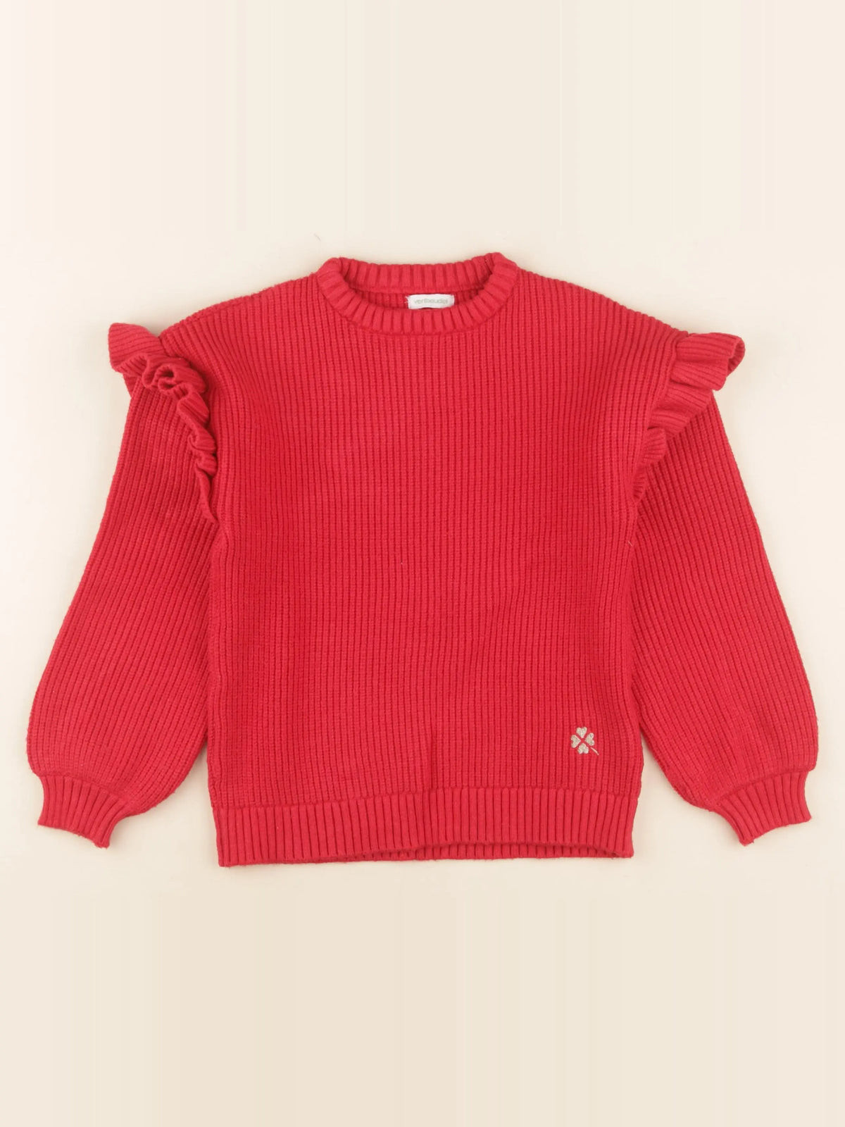 Vertbaudet - pull rouge - 8 ans