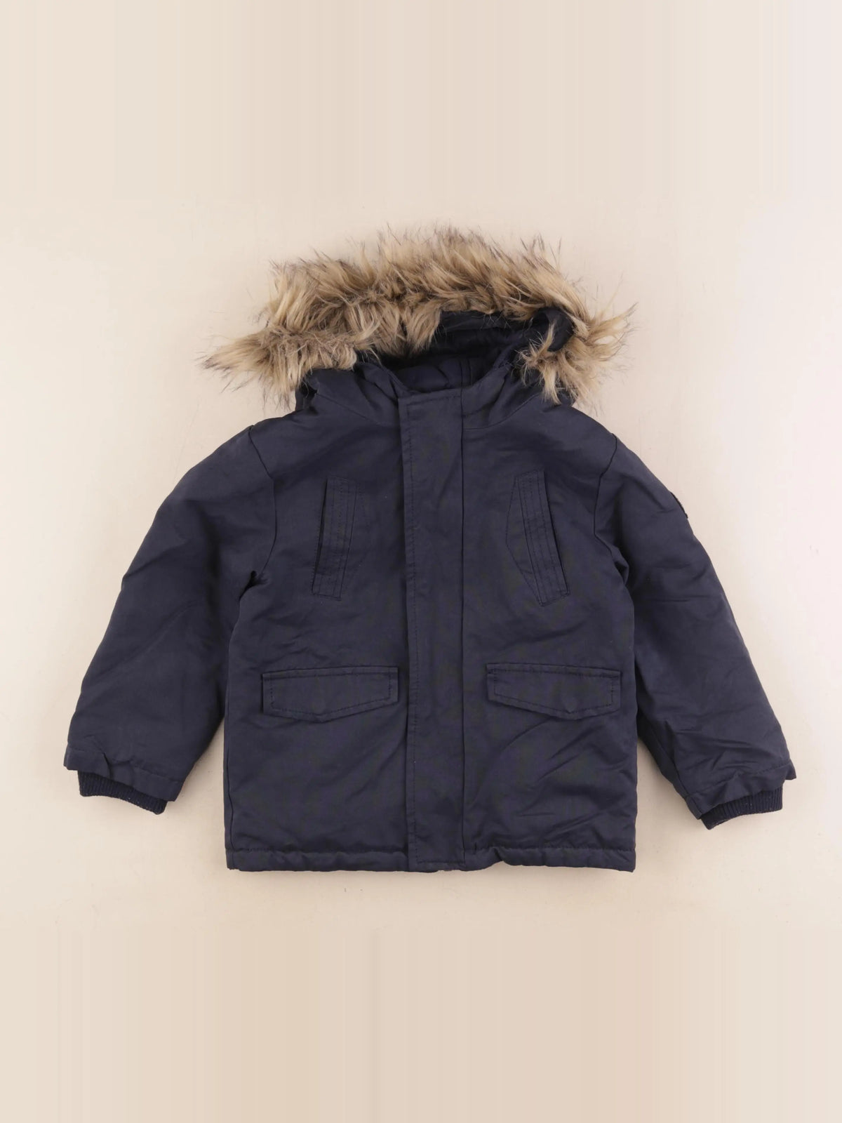 Vertbaudet - doudoune réversible bleu - 4 ans