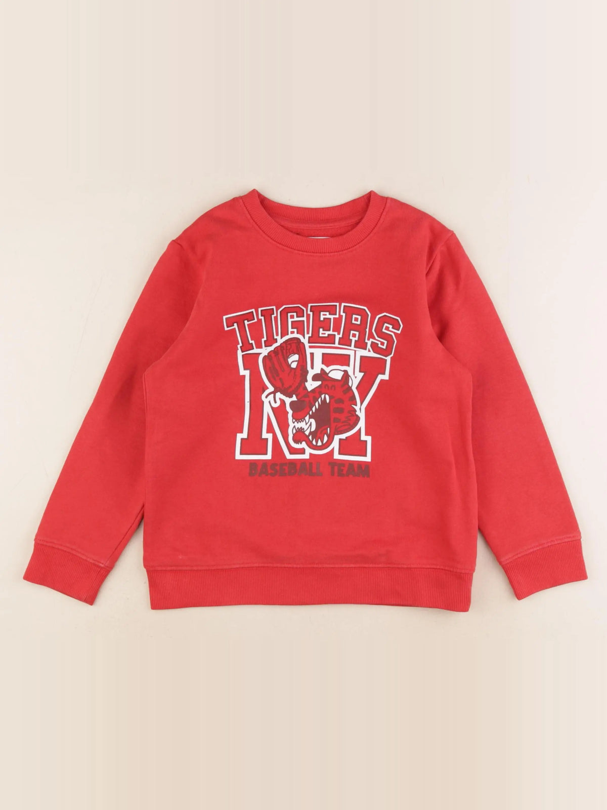 Vertbaudet - sweat rouge - 6 ans