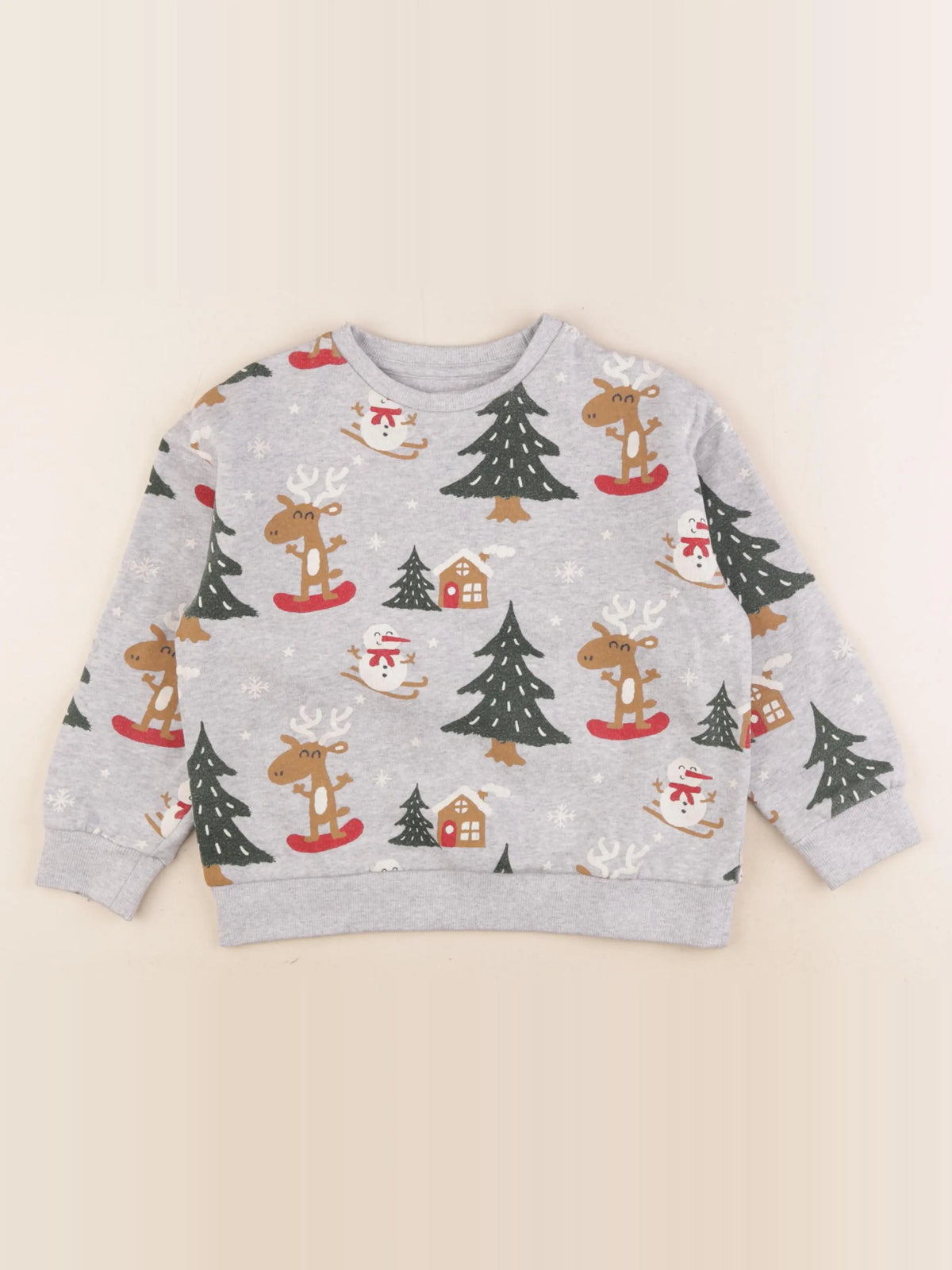 Vertbaudet - sweat gris - 6 ans