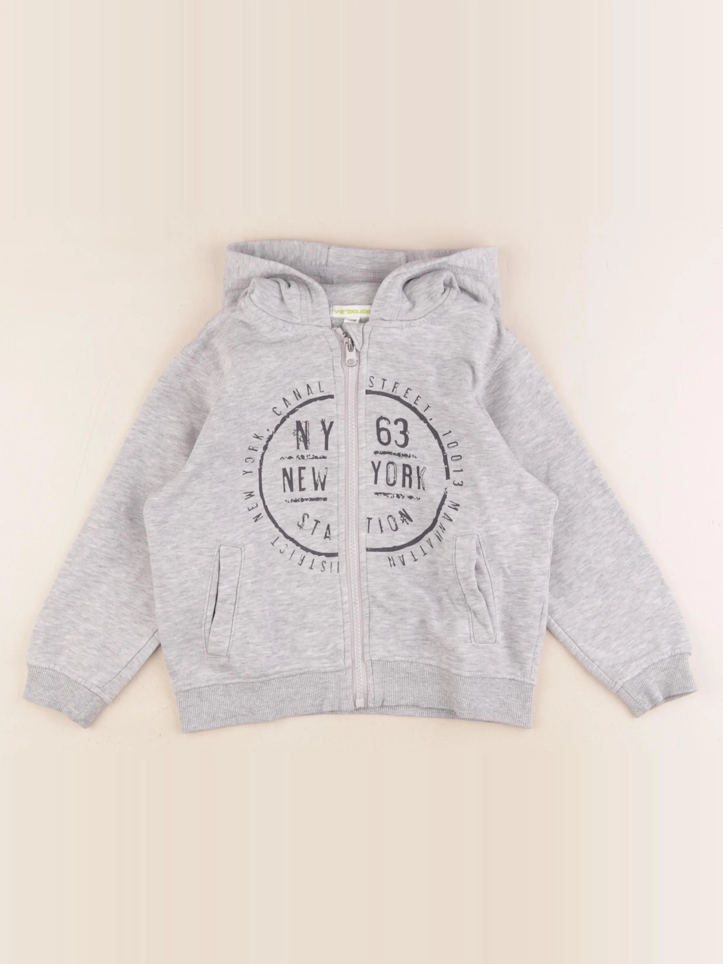 Vertbaudet - sweat gris - 5 ans
