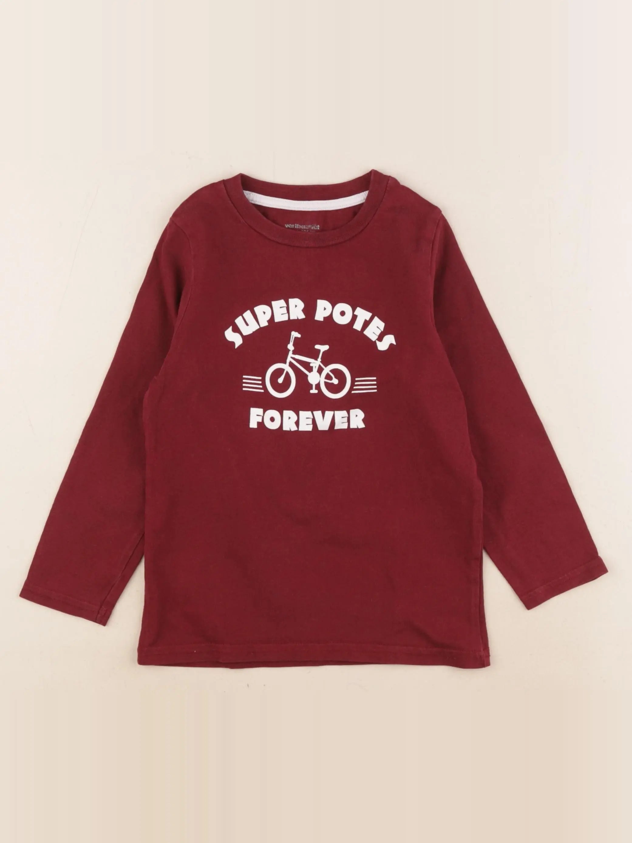 Vertbaudet - tee-shirt rouge - 4 ans