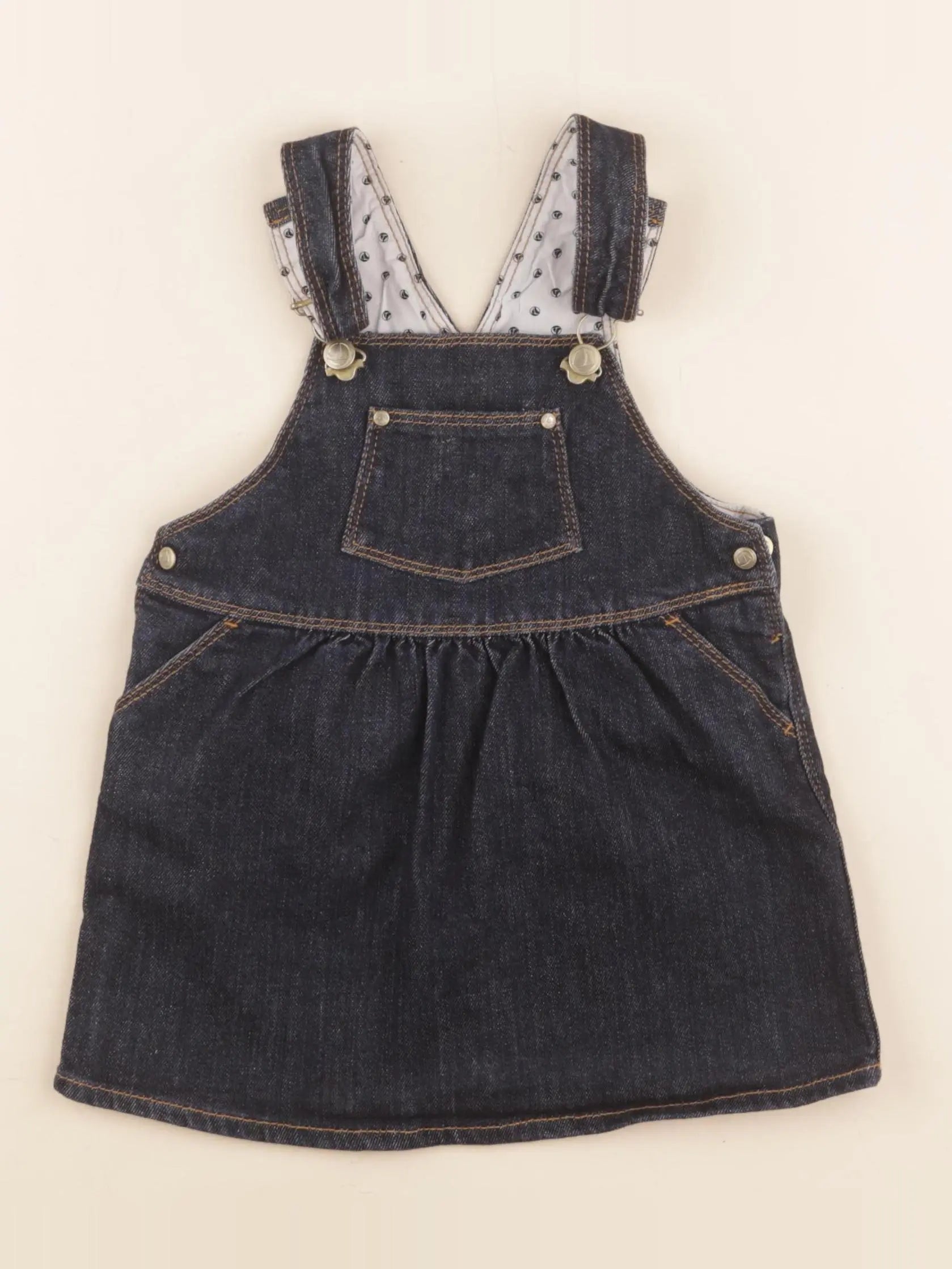 Petit Bateau - robe bleu - 18 mois