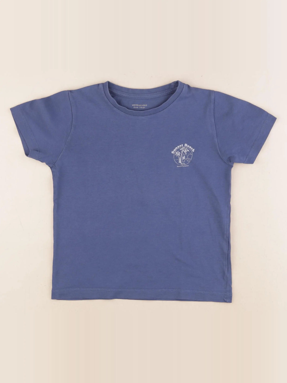Vertbaudet - tee-shirt bleu - 6 ans