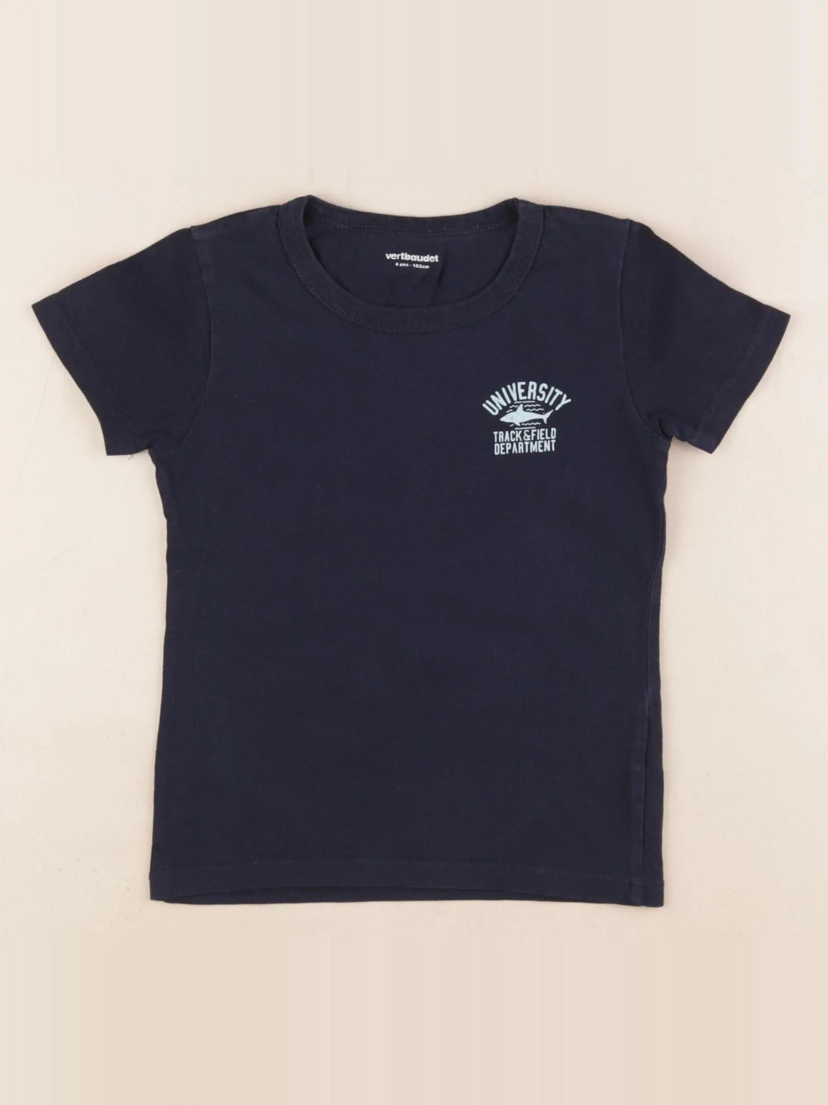 Vertbaudet - tee-shirt bleu - 4 ans