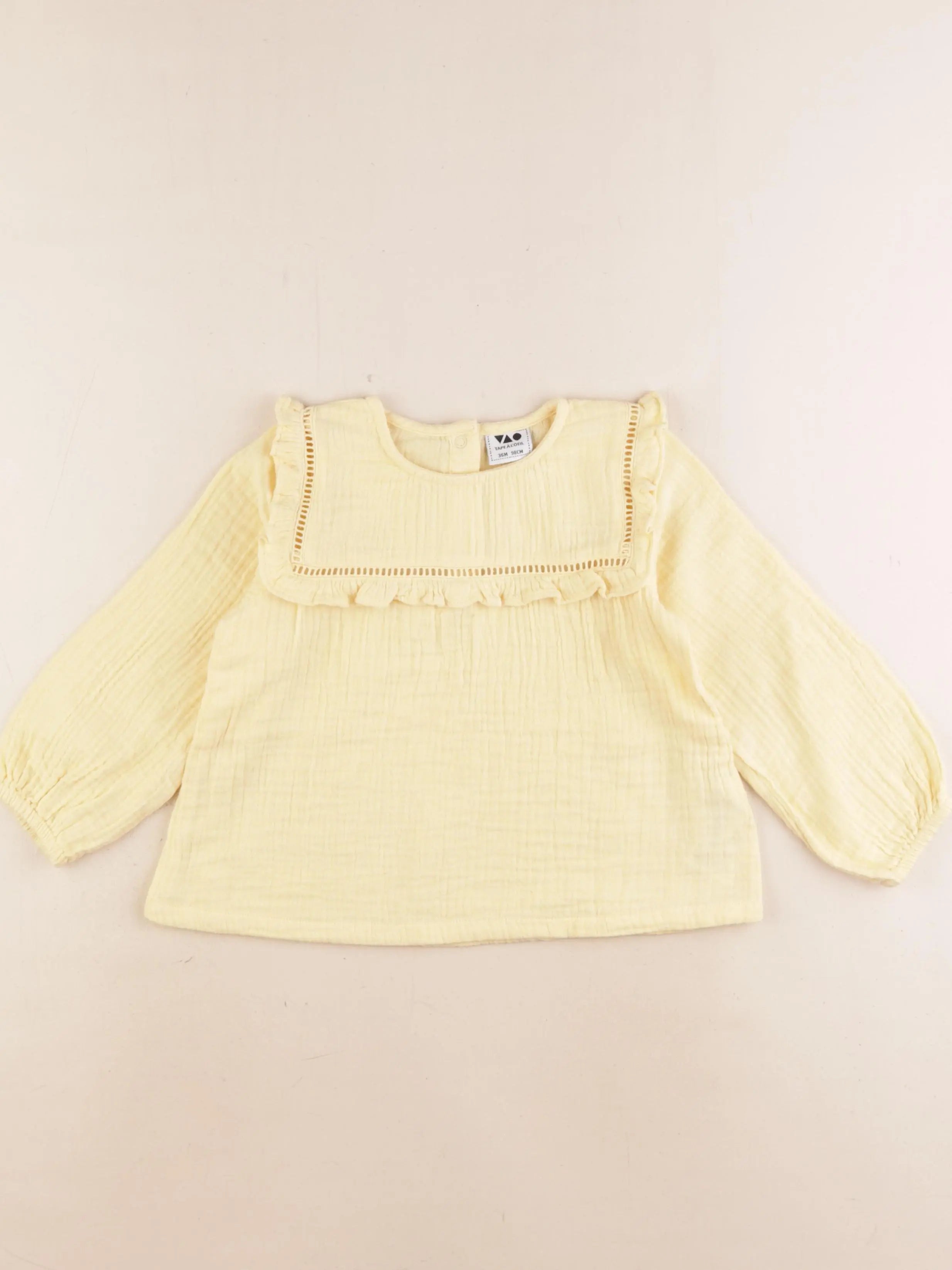 Tape à l'oeil - blouse jaune - 36 mois