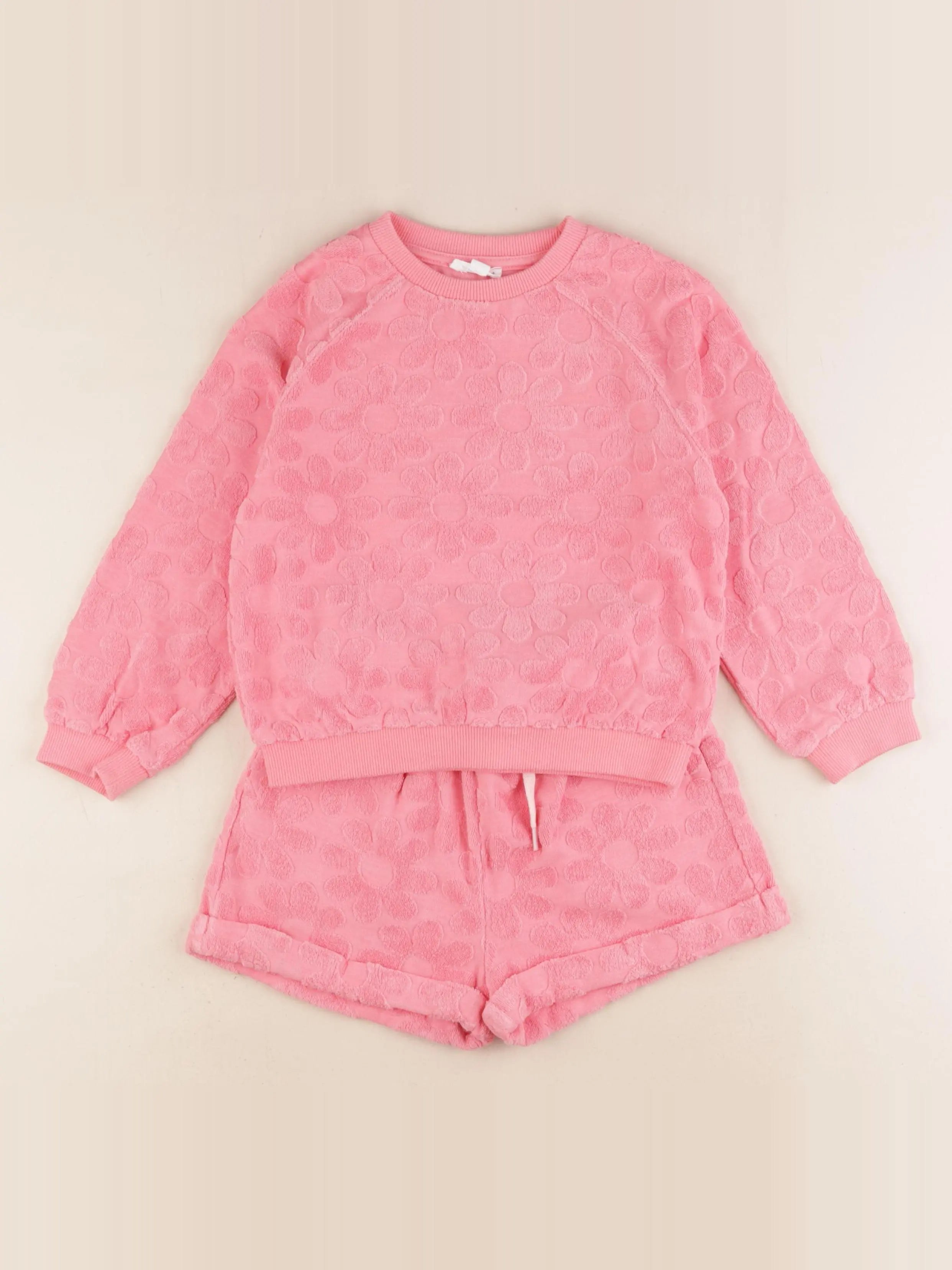 Vertbaudet - ensemble rose - 4 ans
