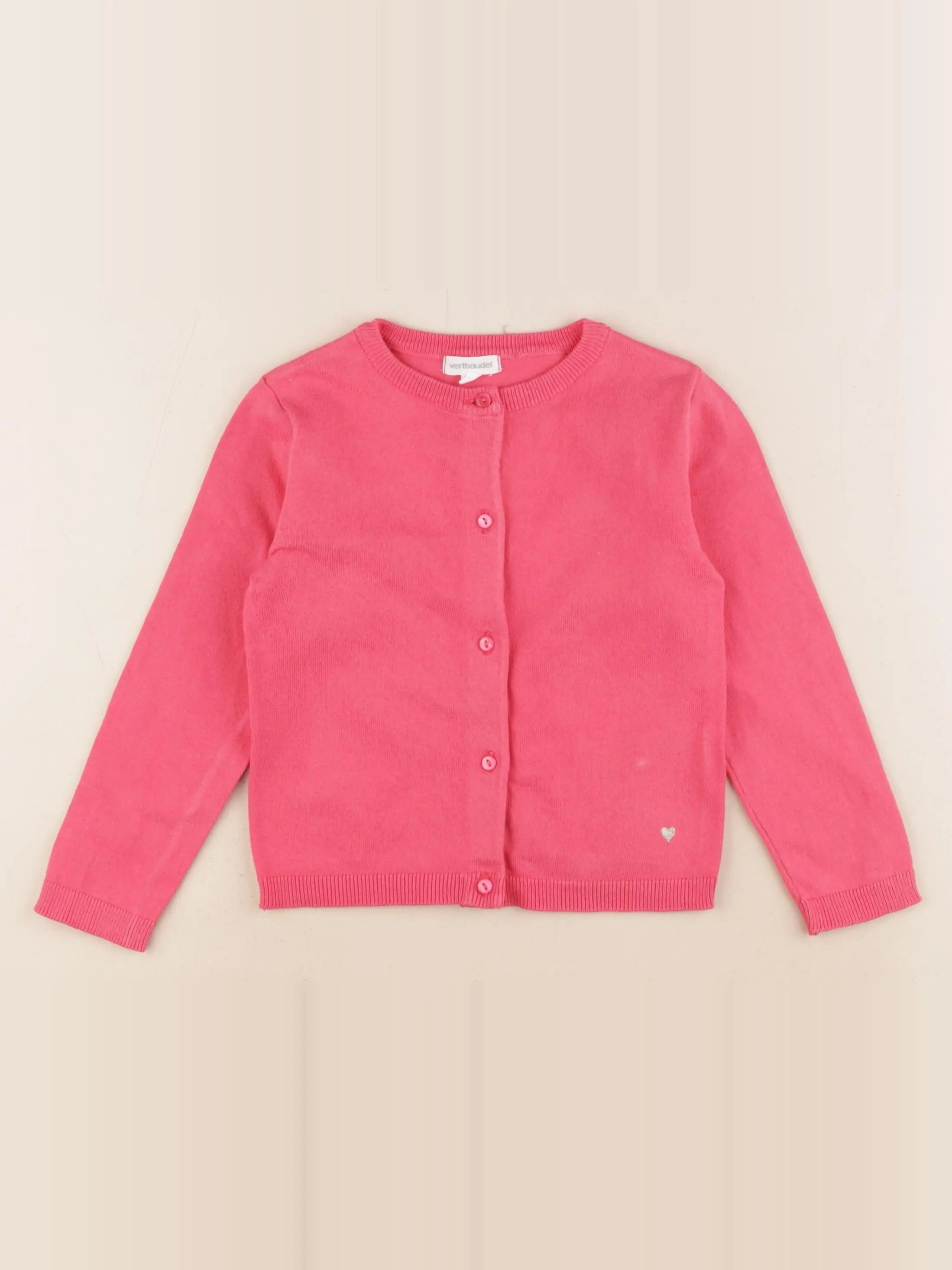 Vertbaudet - gilet rose - 4 ans