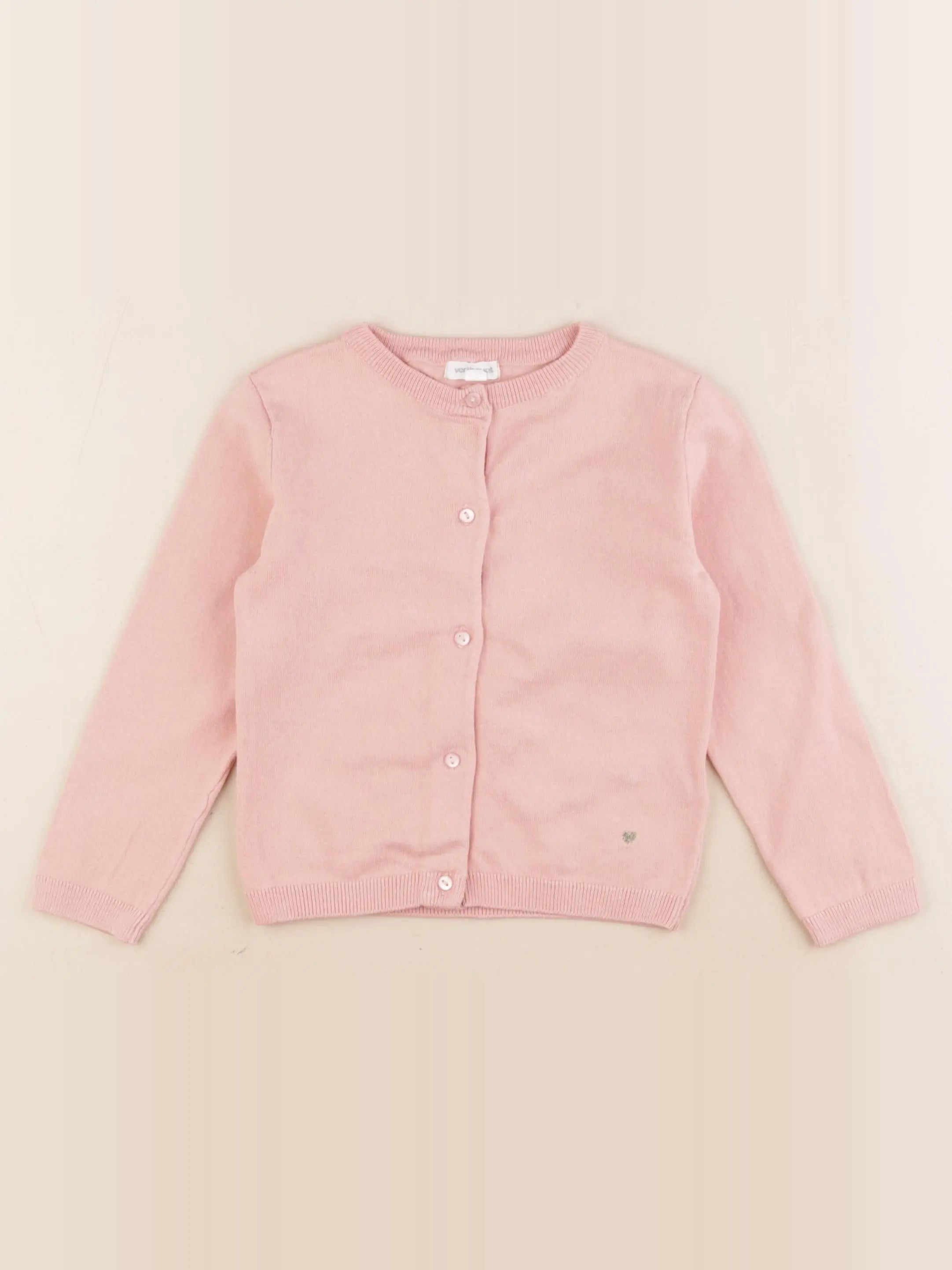 Vertbaudet - gilet beige - 4 ans