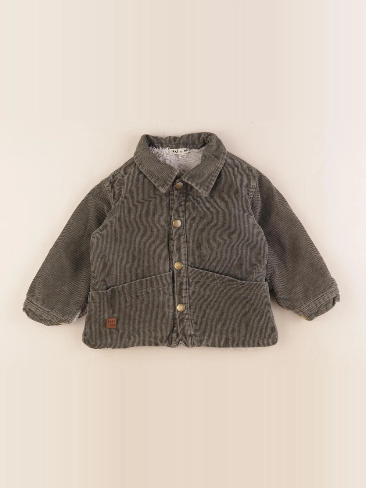 Eli & Nev - manteau vert - 12/18 mois