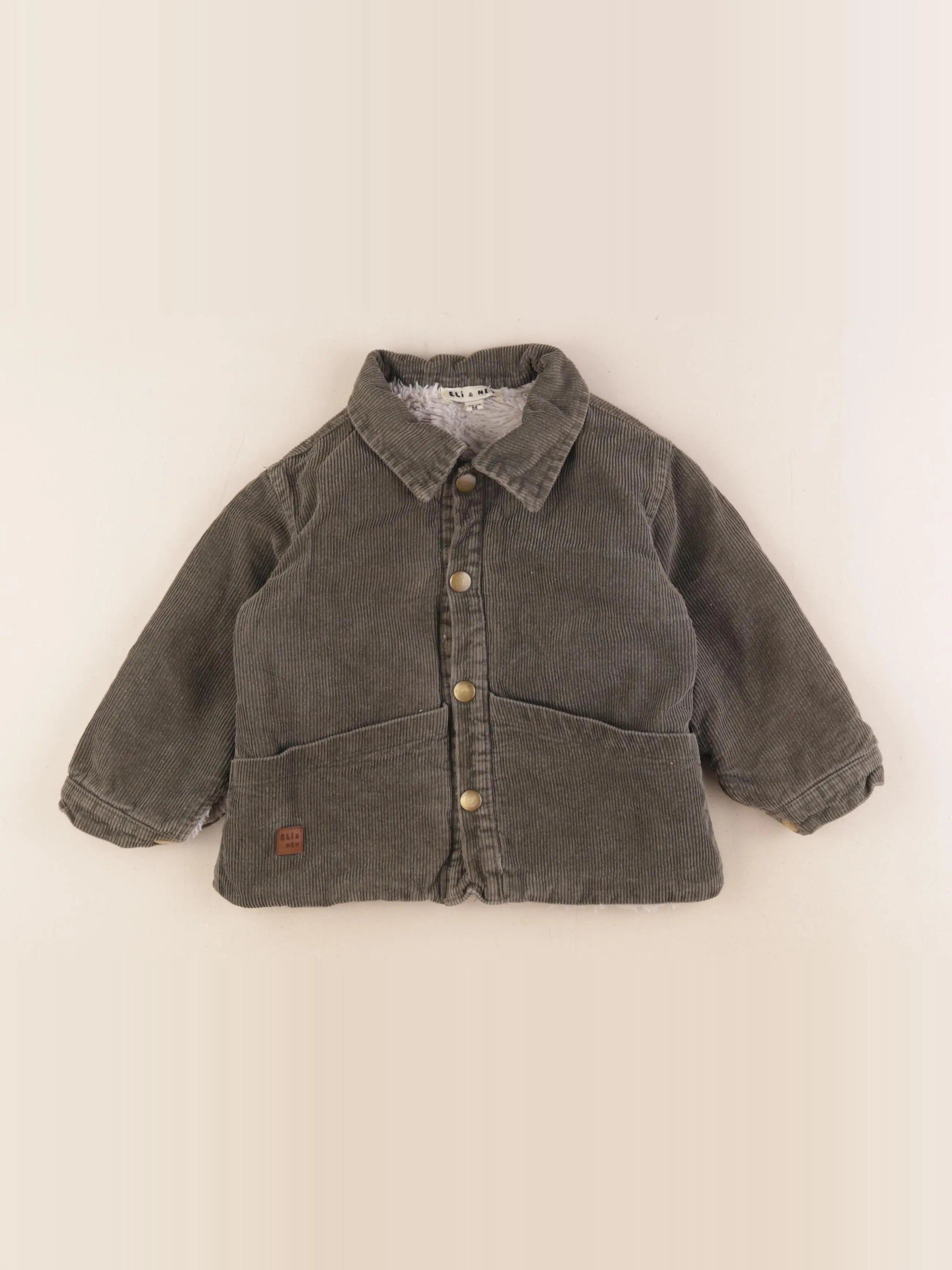 Eli & Nev - manteau vert - 12/18 mois