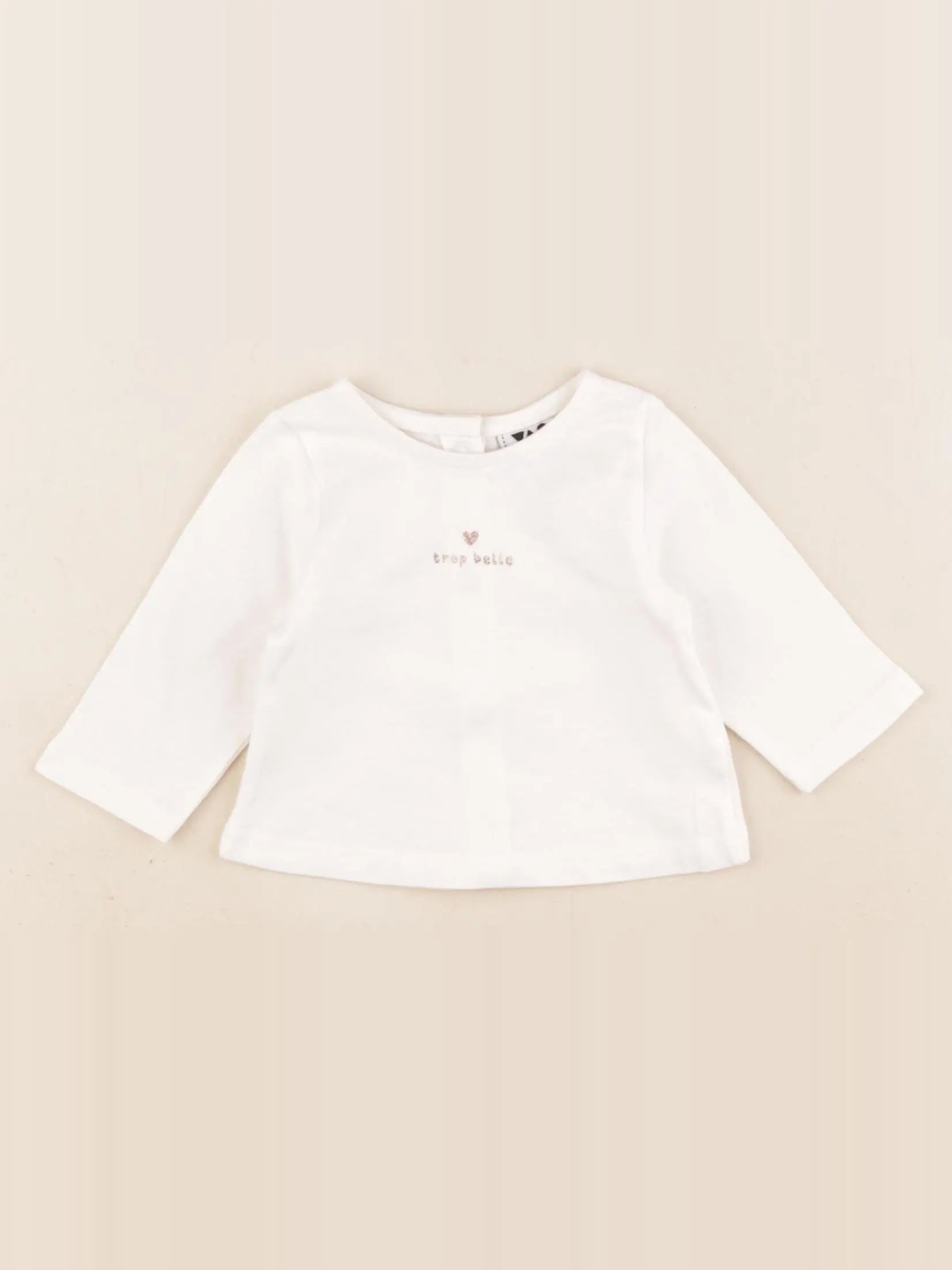 Tape à l'oeil - tee-shirt blanc - 1 mois