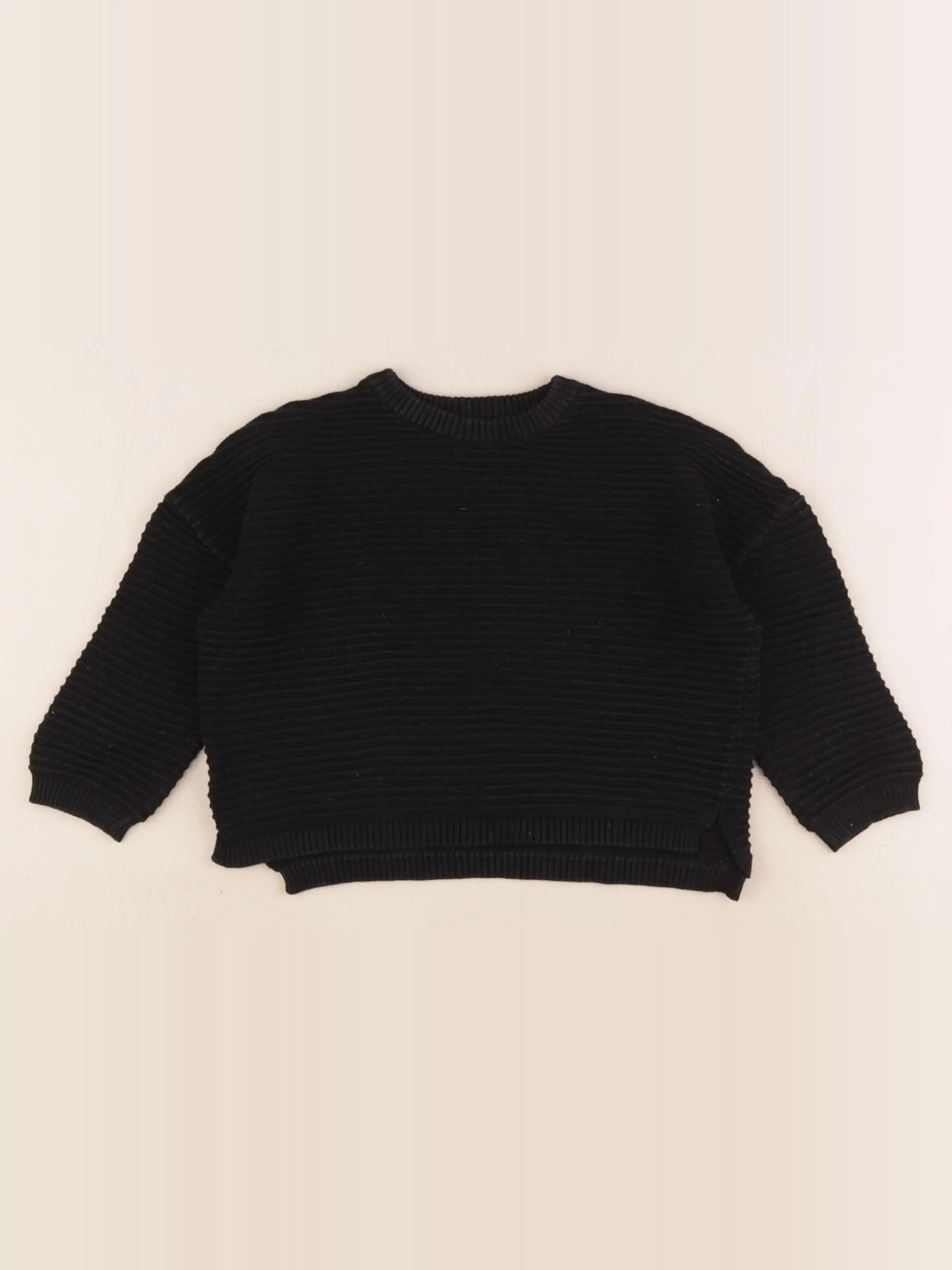 Little Cigogne - pull noir - 2 ans