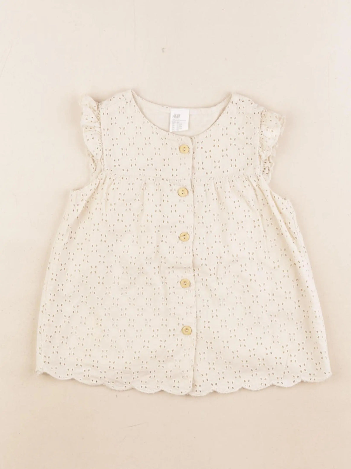 H&M - robe beige - 9/12 mois
