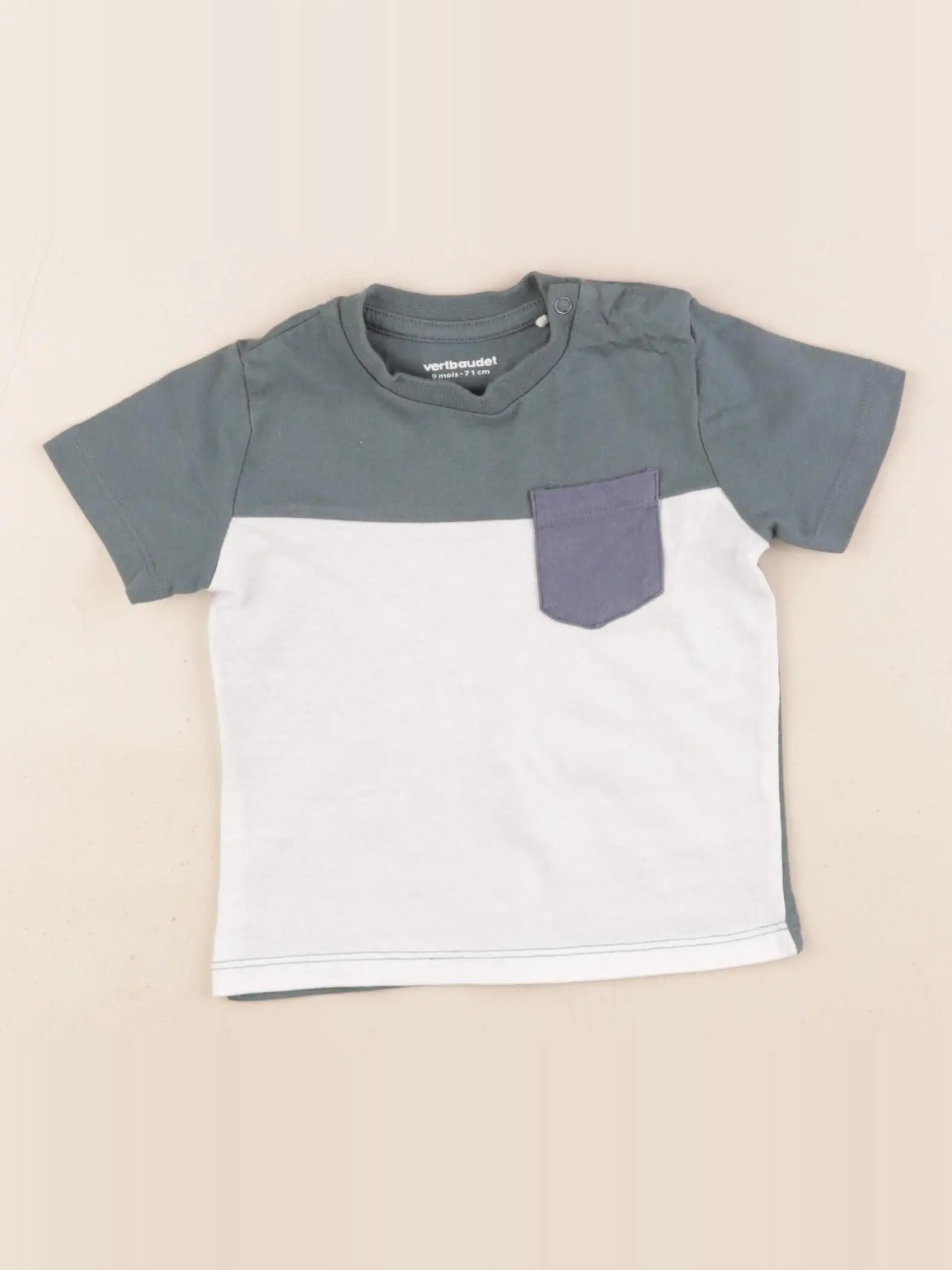 Vertbaudet - tee-shirt multicolore - 9 mois