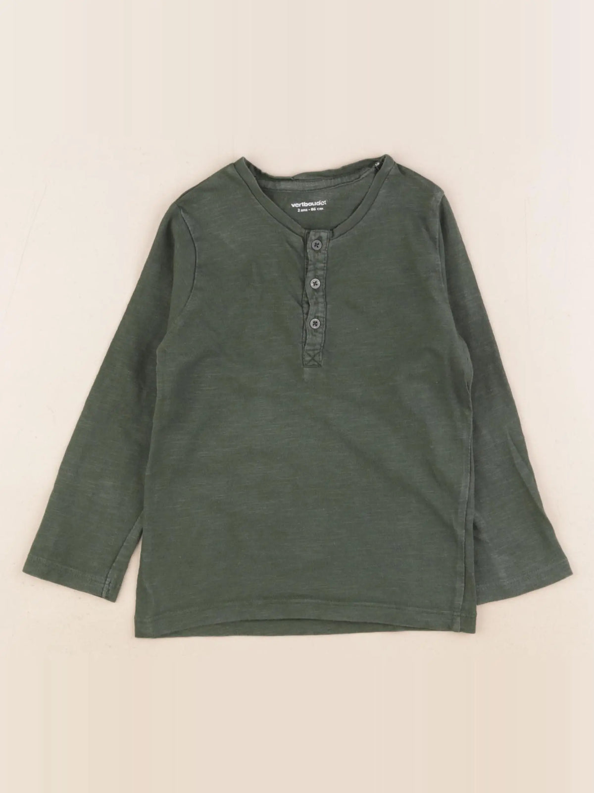 Vertbaudet - tee-shirt vert - 2 ans