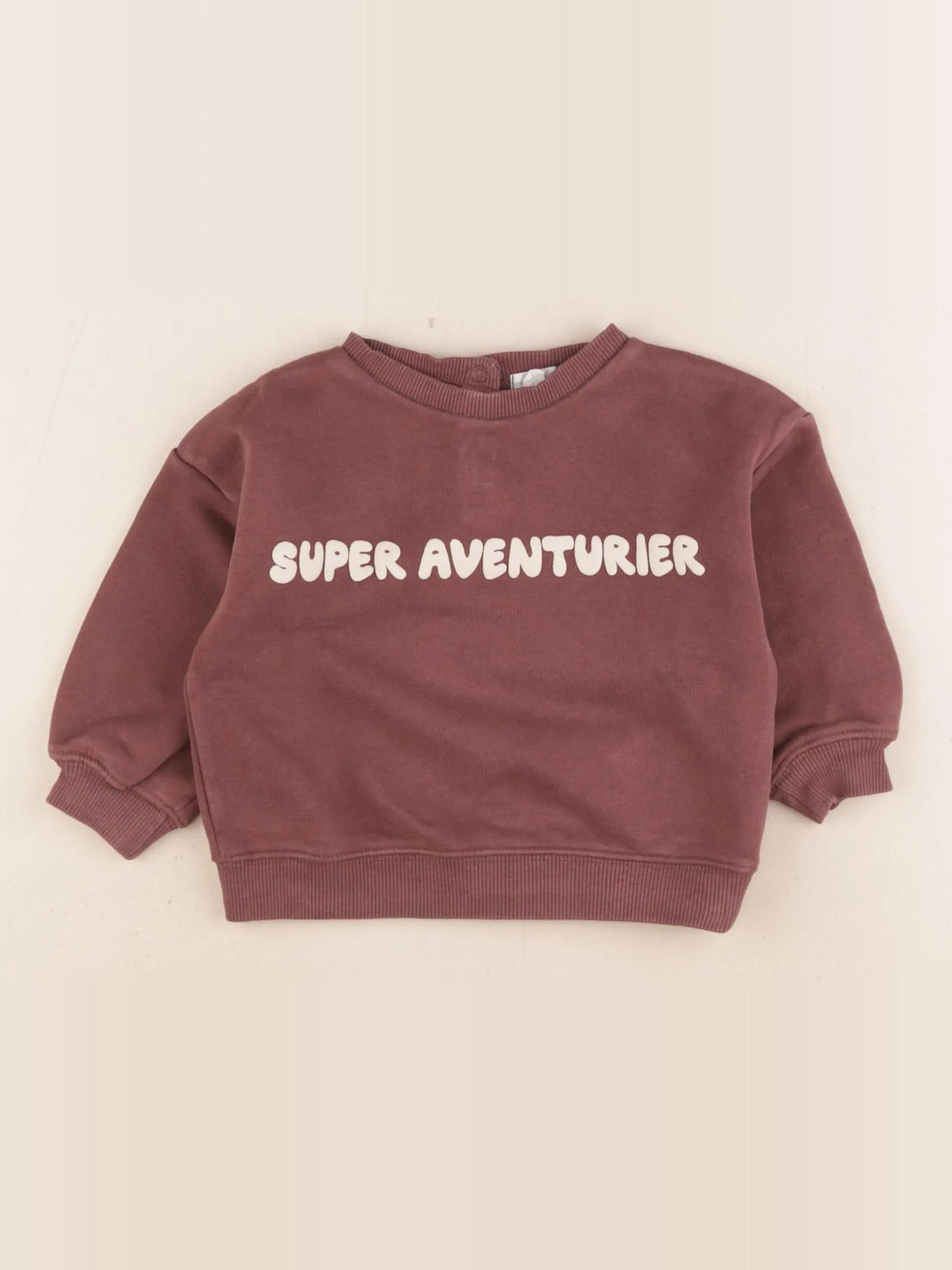 Vertbaudet - sweat marron - 18 mois