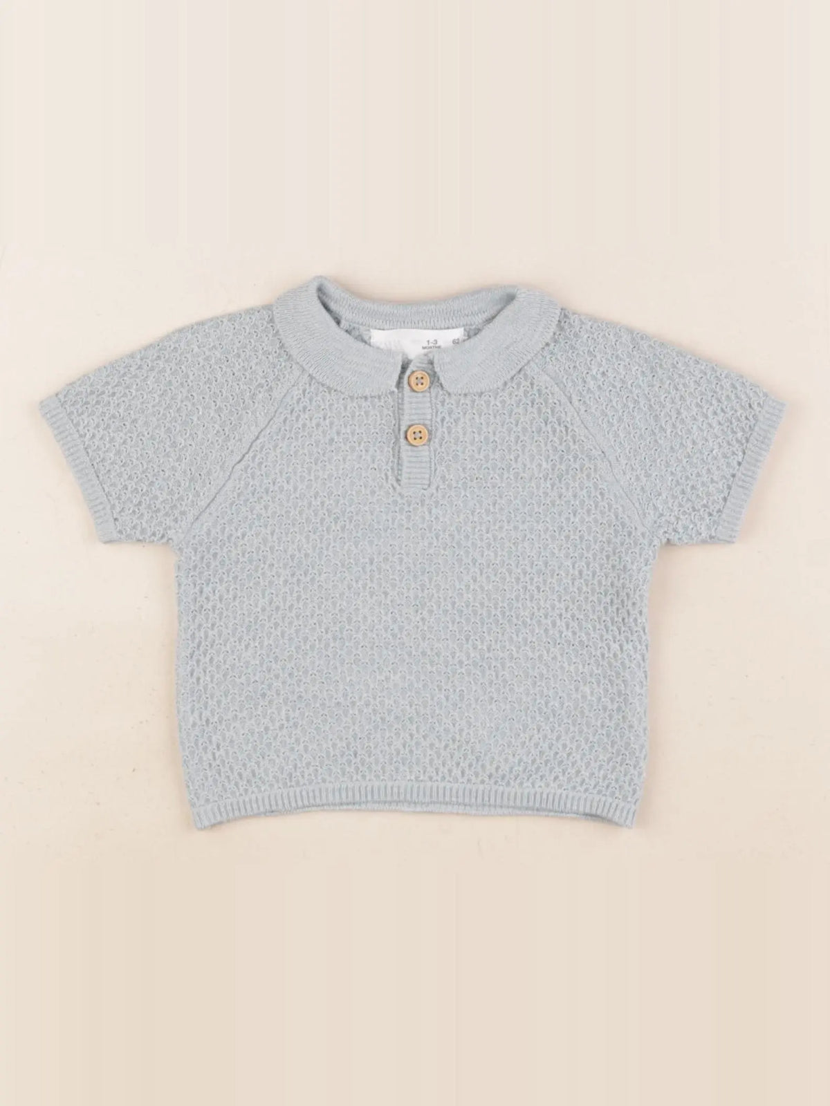 Zara - polo bleu - 1/3 mois