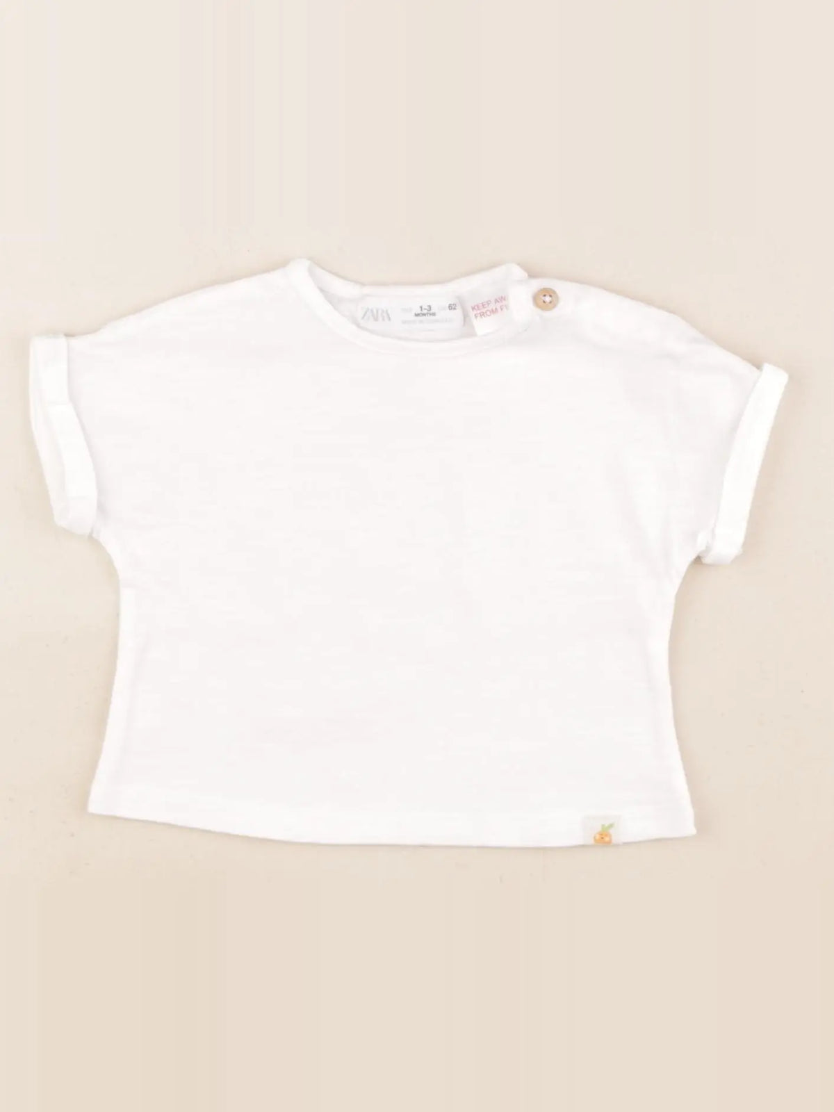 Zara - tee-shirt blanc - 1/3 mois