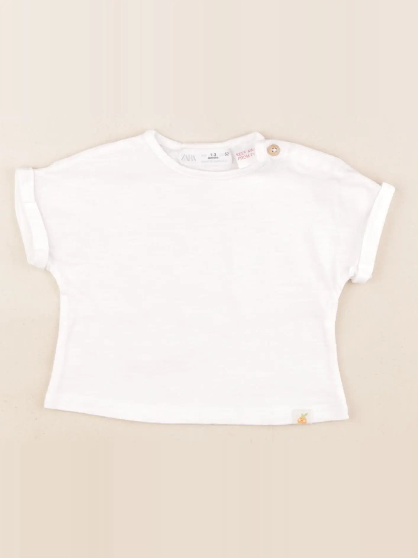 Zara - tee-shirt blanc - 1/3 mois