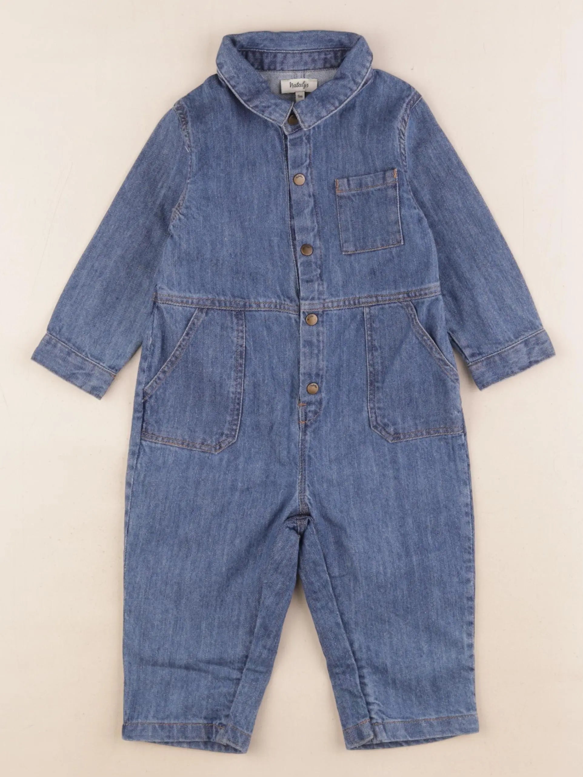 Natalys - combinaison bleu - 9 mois