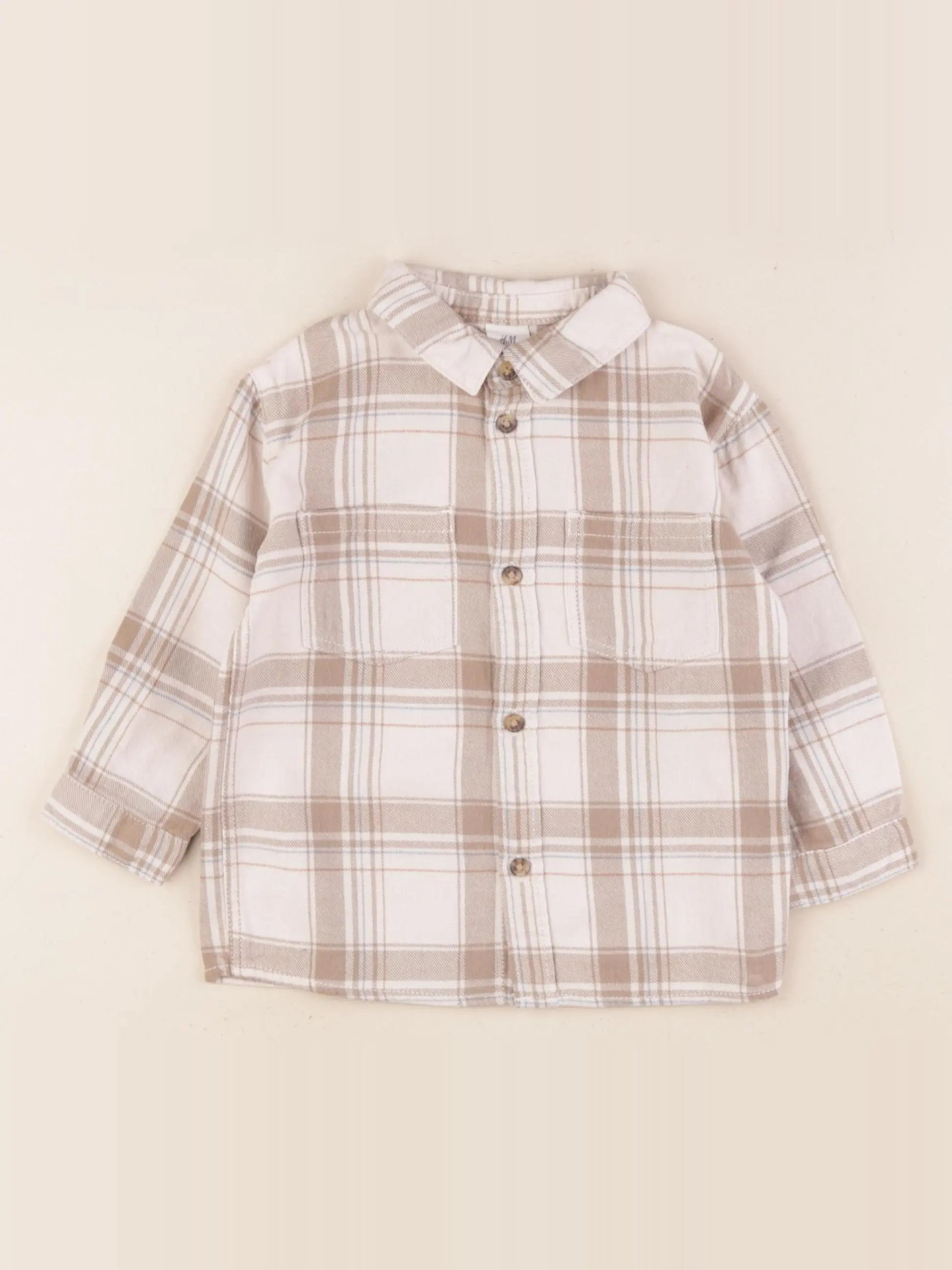 H&M - chemise beige - 9/12 mois