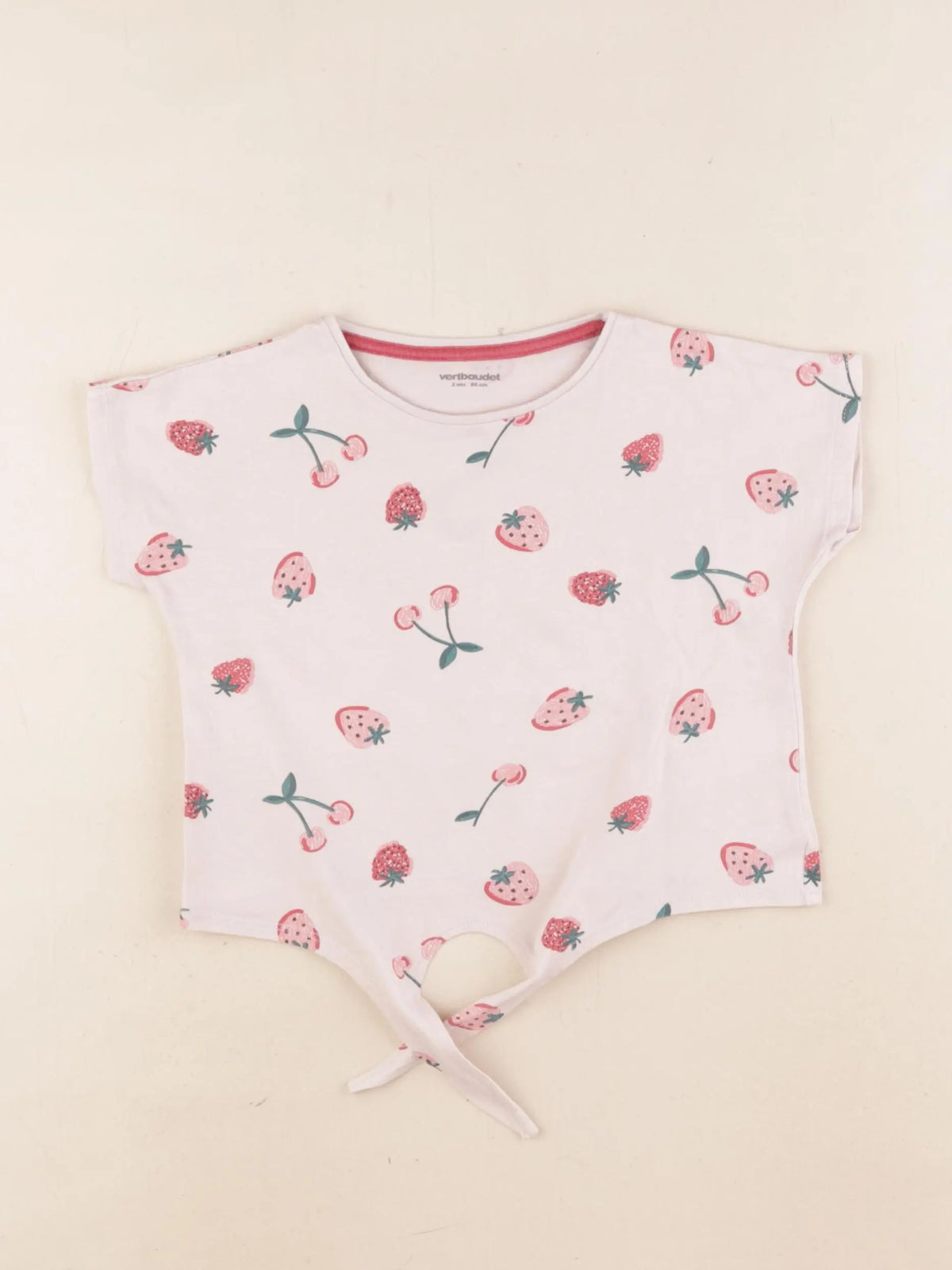 Vertbaudet - tee-shirt beige - 2 ans