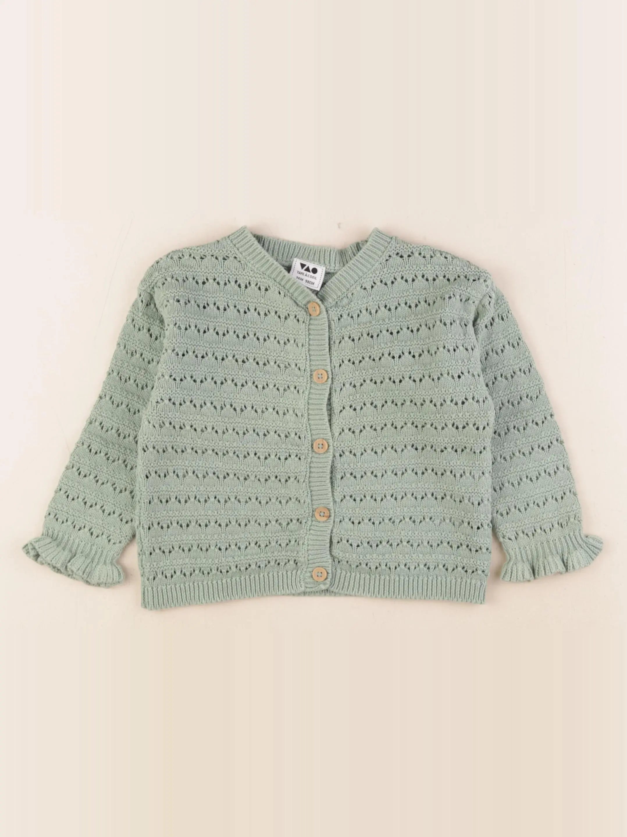 Tape à l'oeil - gilet vert - 36 mois