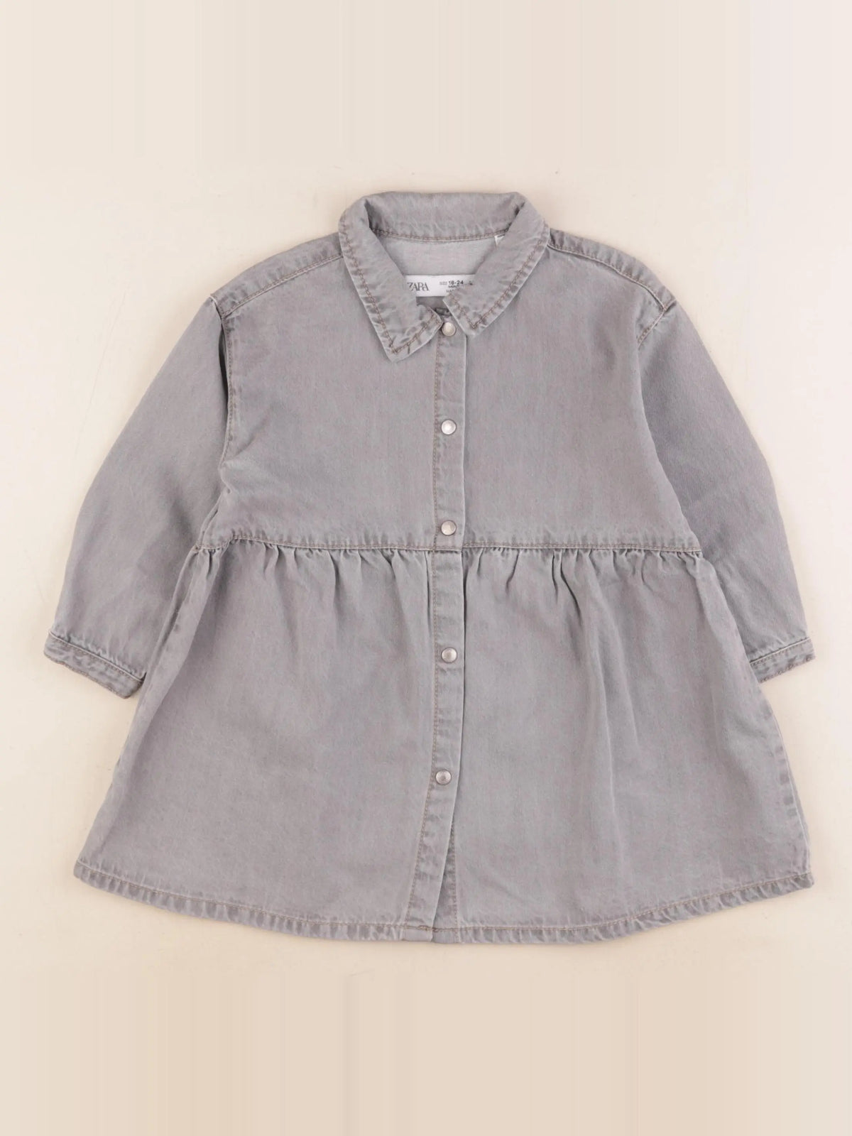 Zara - robe gris - 18/24 mois