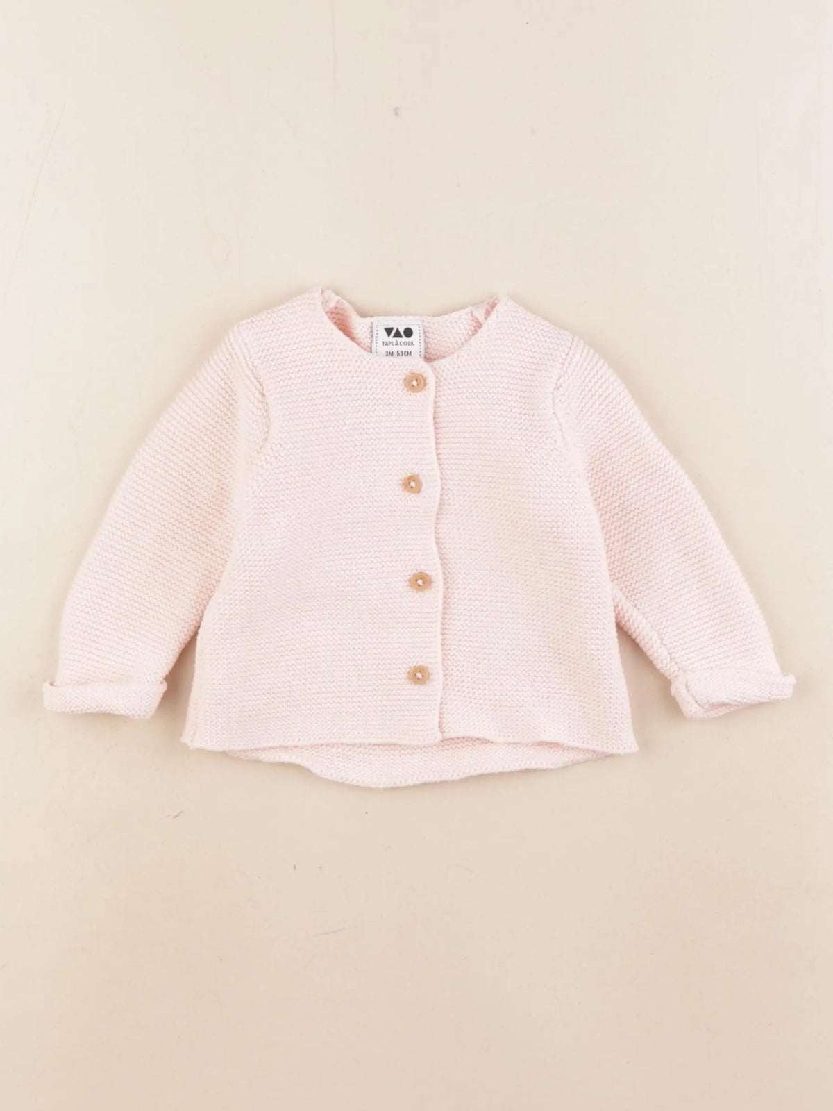 Tape à l'oeil - gilet rose - 3 mois