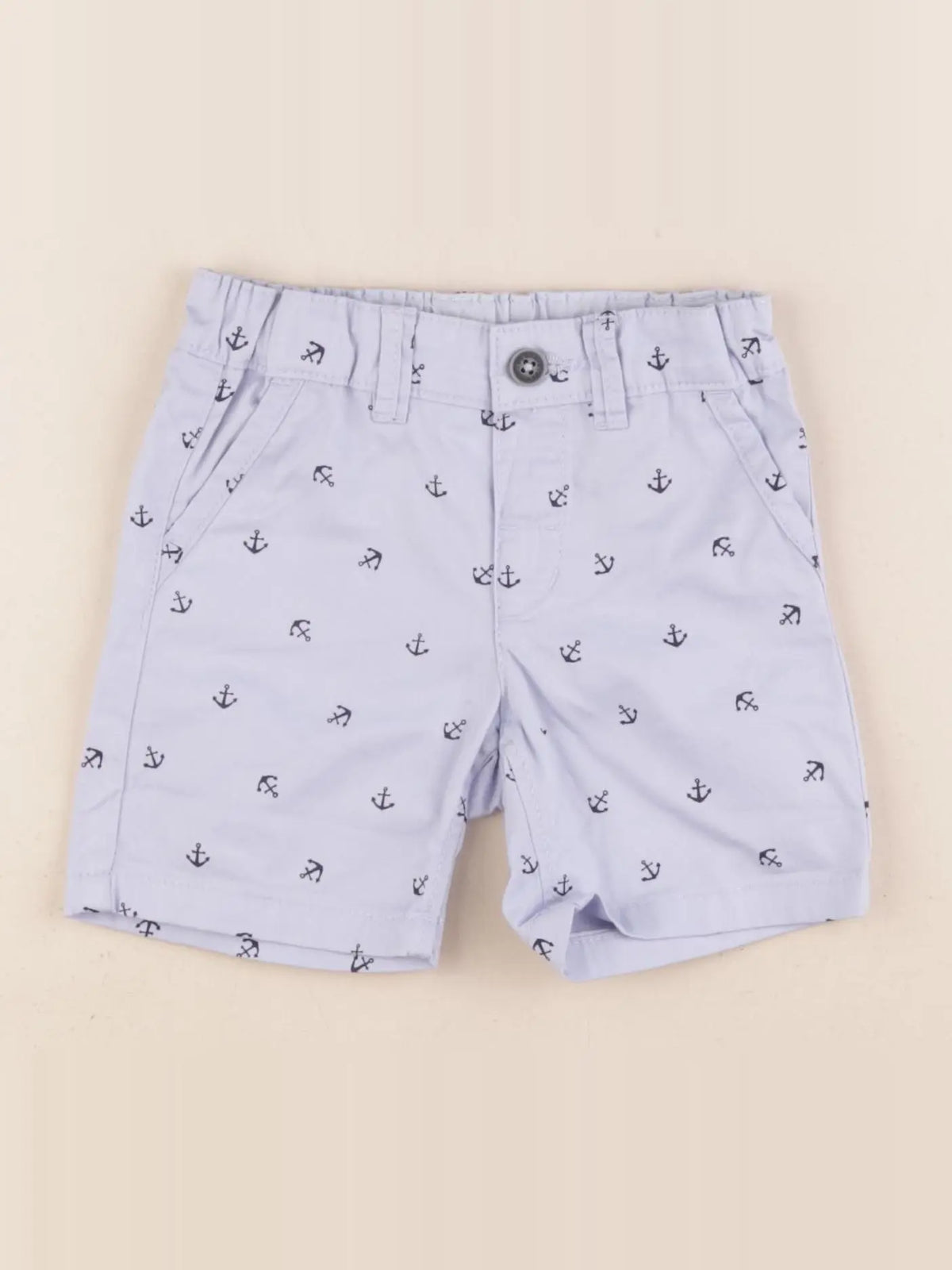 H&M - short bleu - 4/6 mois