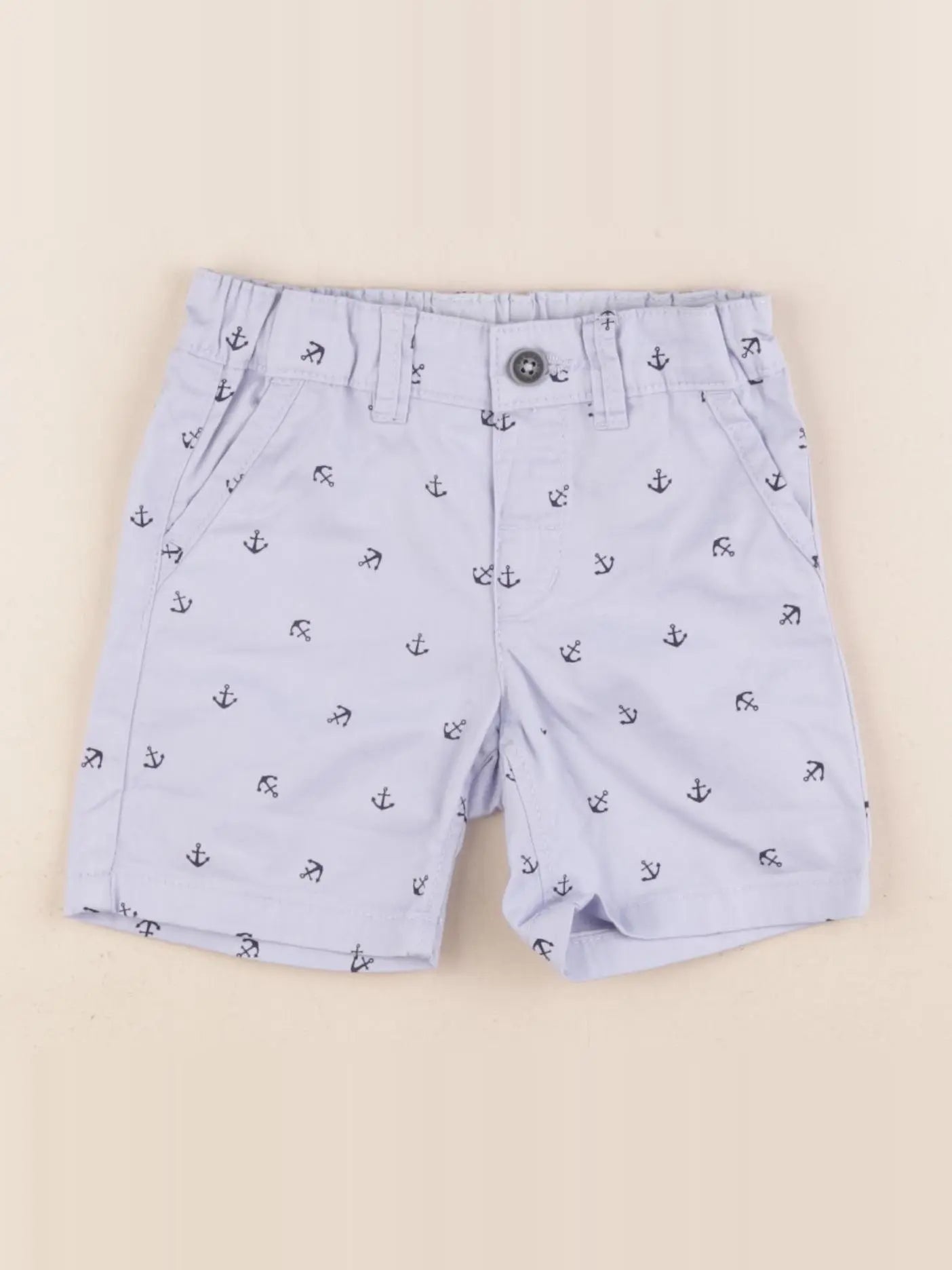 H&M - short bleu - 4/6 mois