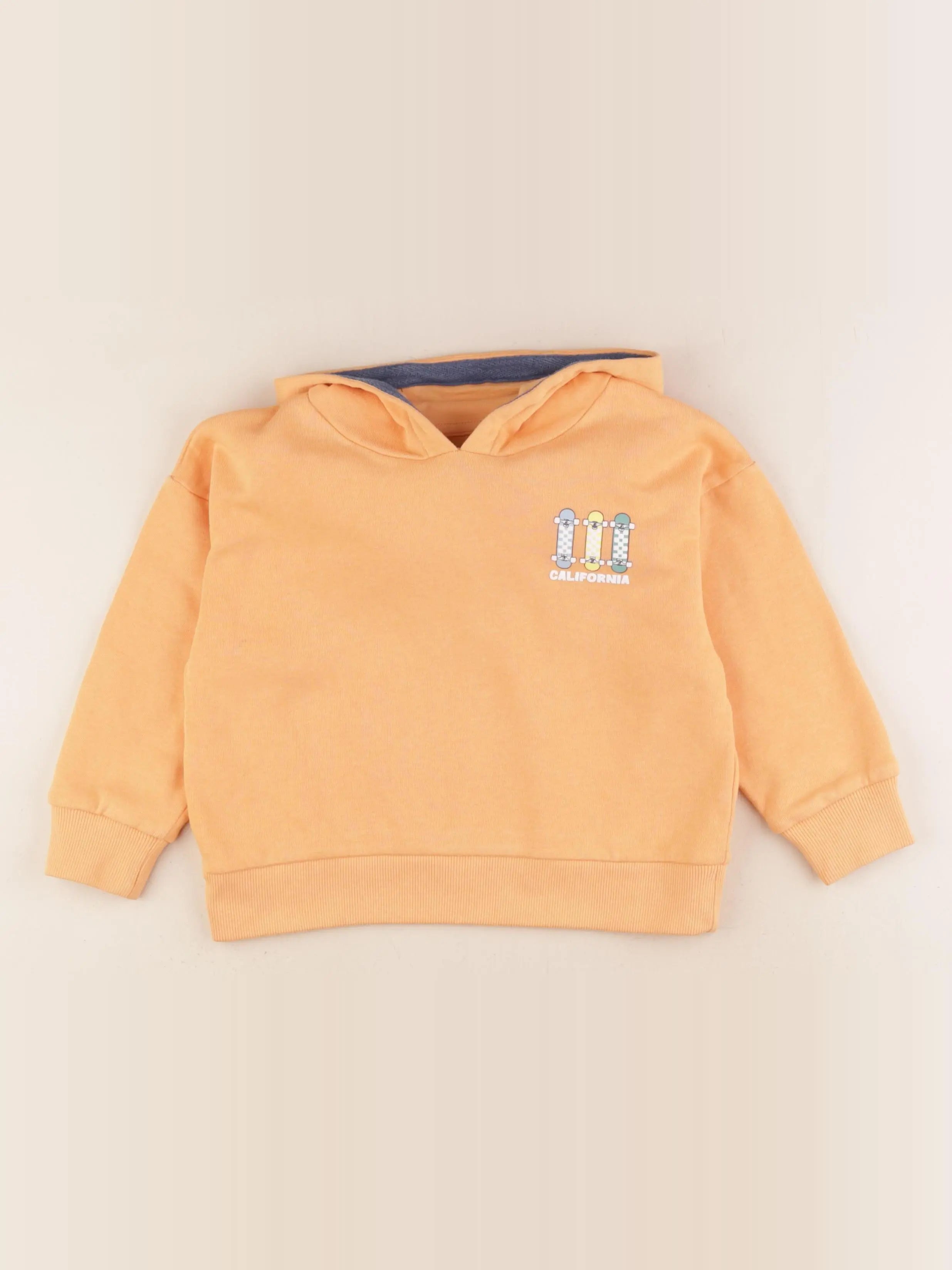 Vertbaudet - sweat orange - 4 ans