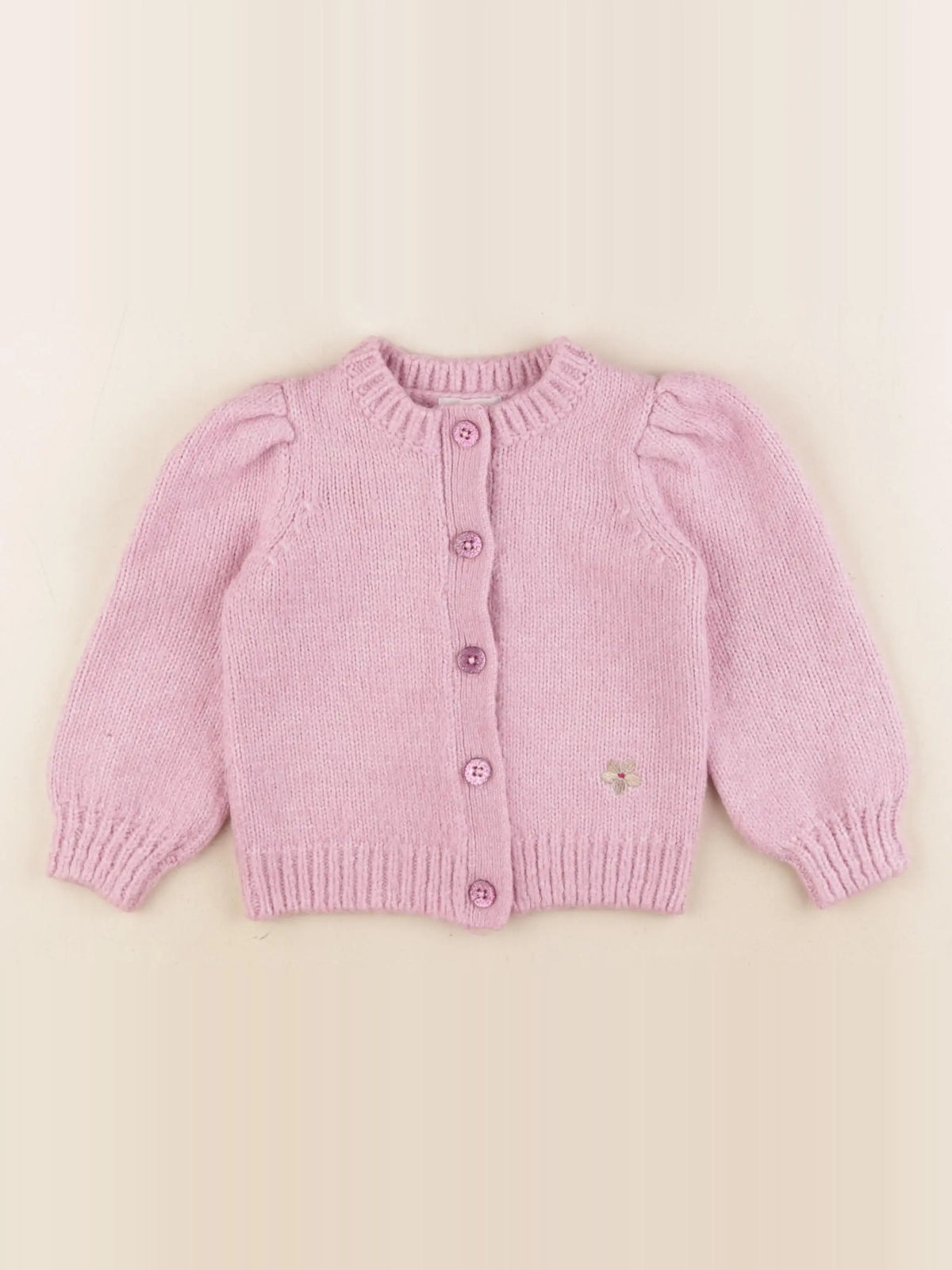 Vertbaudet - gilet rose - 2 ans