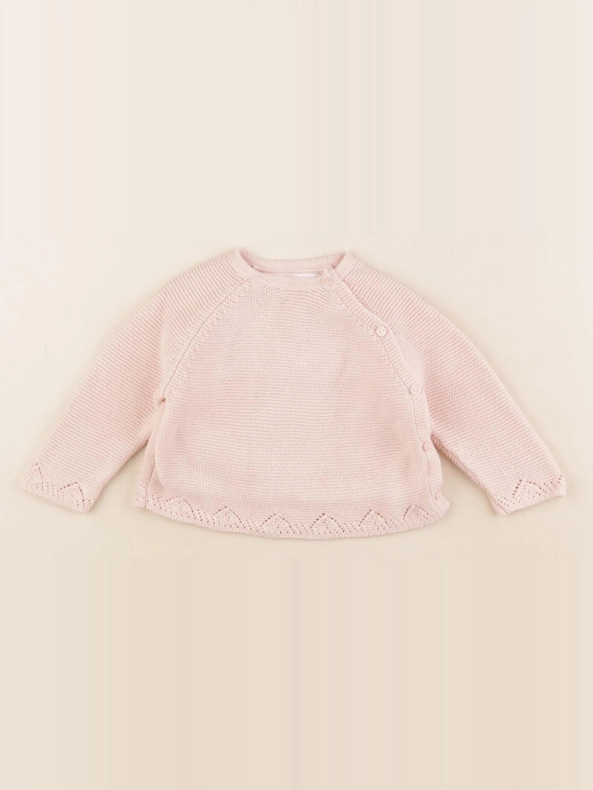 Zara - gilet rose - 3/6 mois