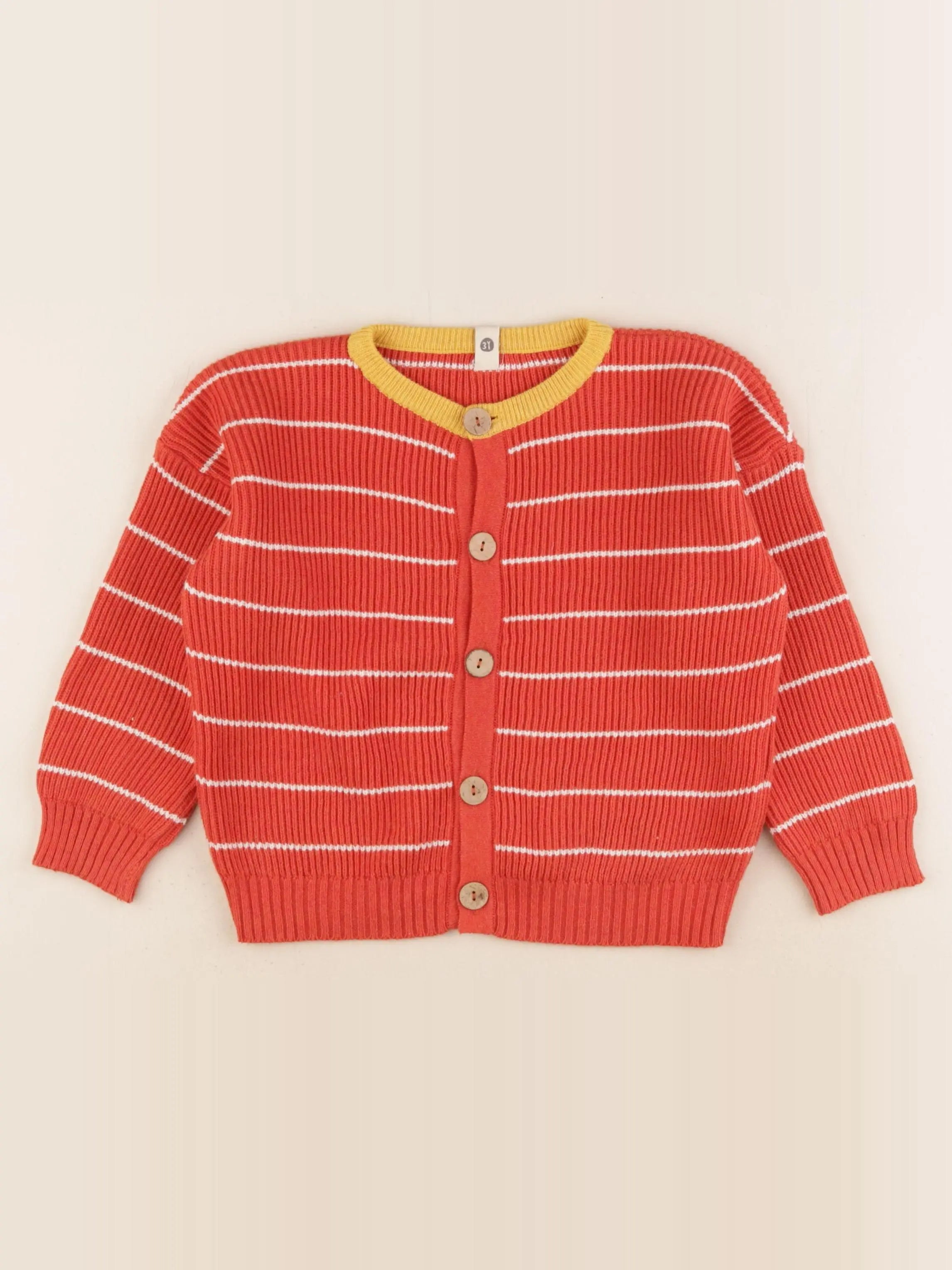 Bayiri  - gilet orange - 3 ans