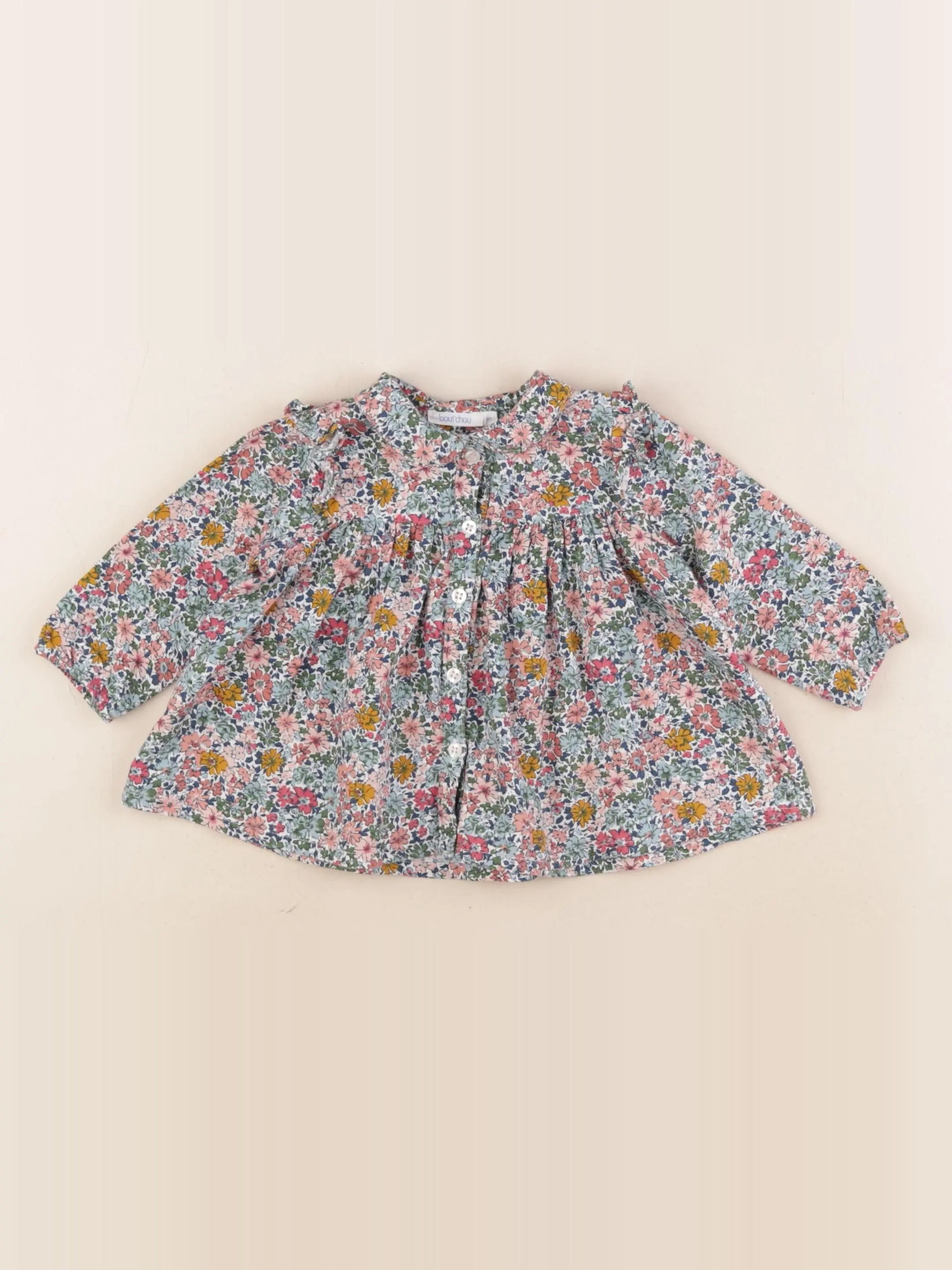 Boutchou - blouse multicolore - 6 mois