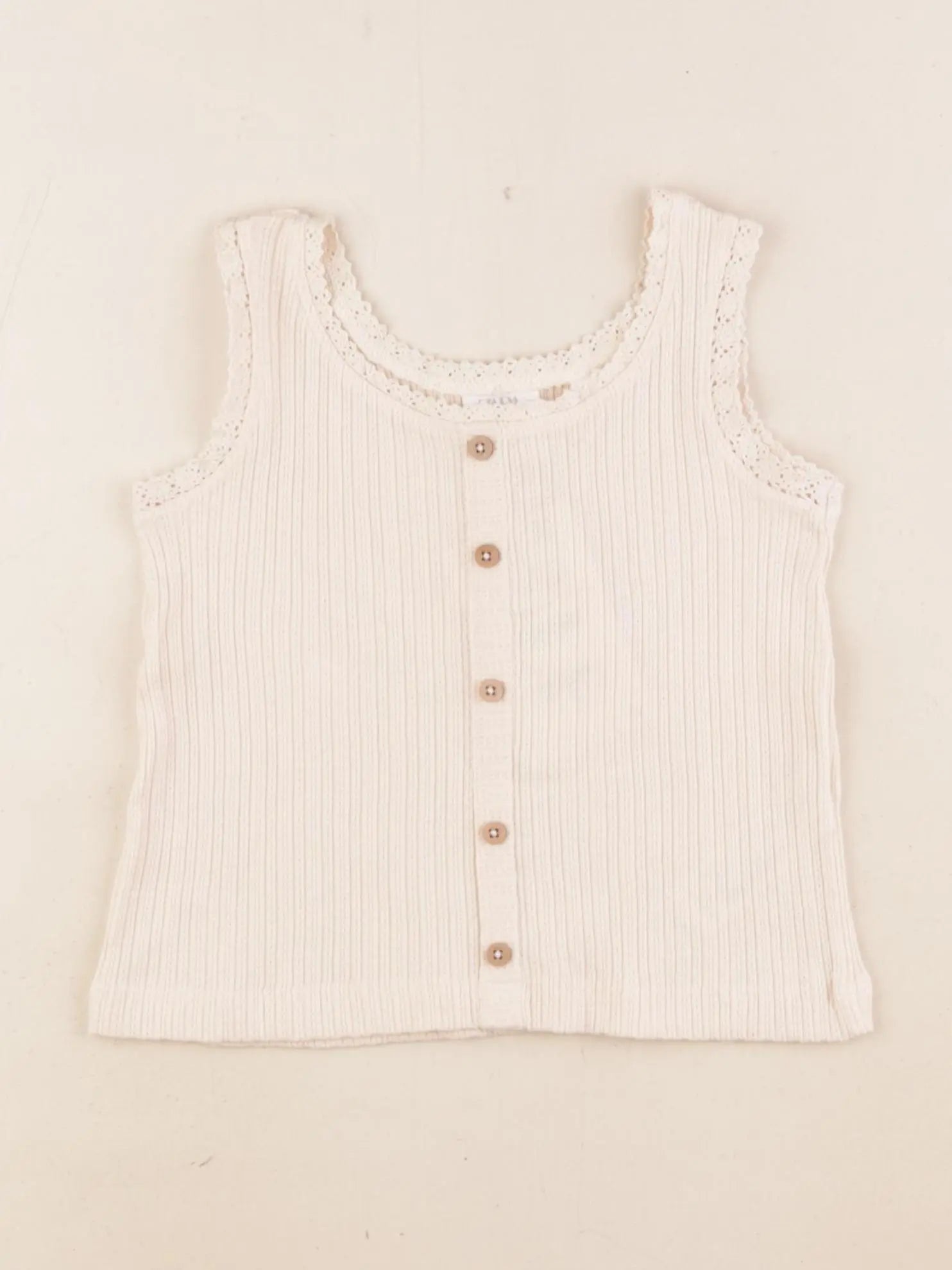 Zara - débardeur beige - 12/18 mois