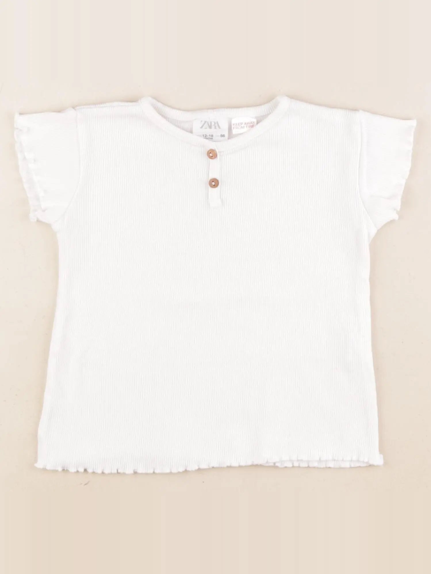 Zara - tee-shirt blanc - 12/18 mois