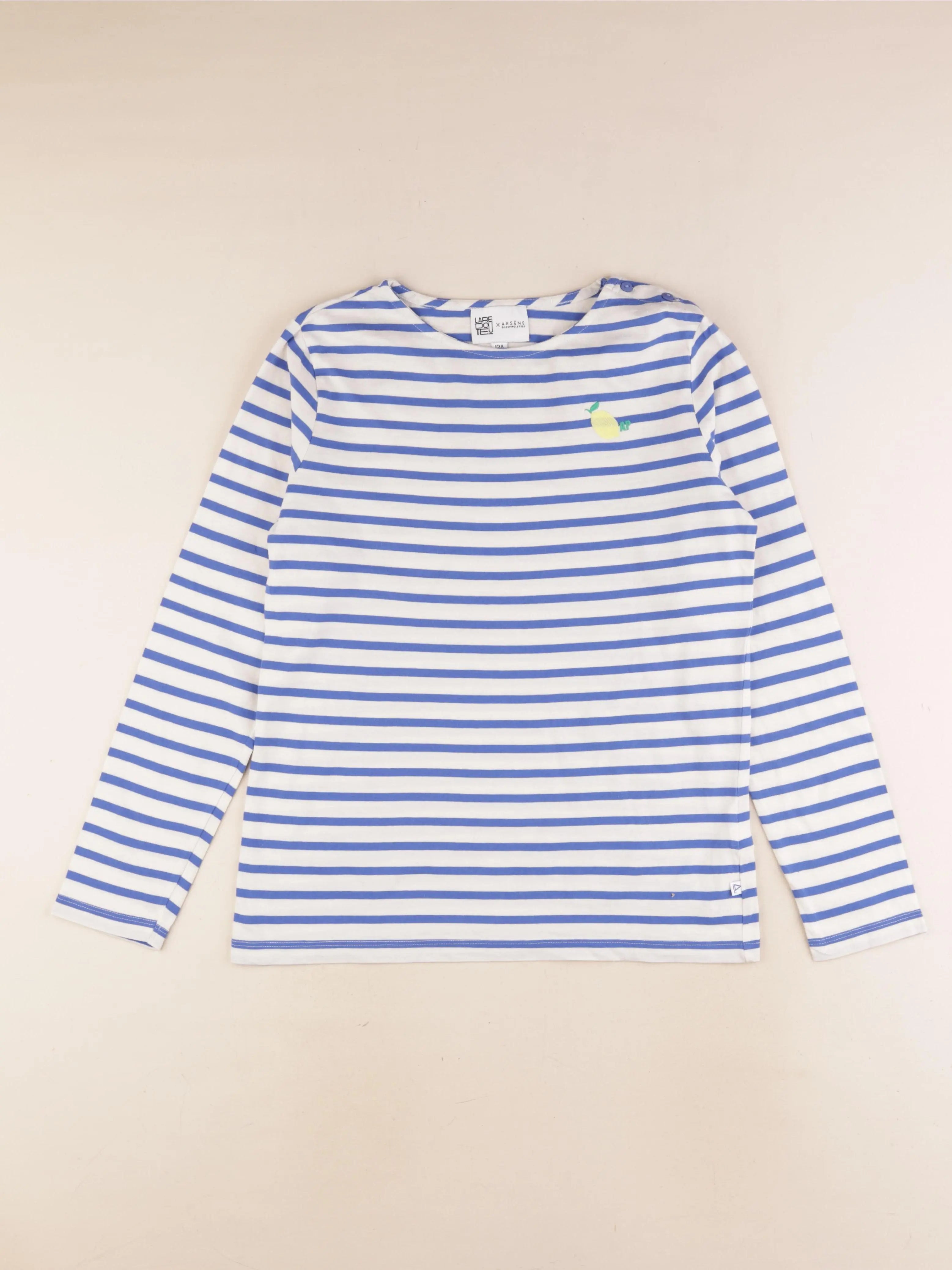 La Redoute - tee-shirt bleu, blanc - 12 ans