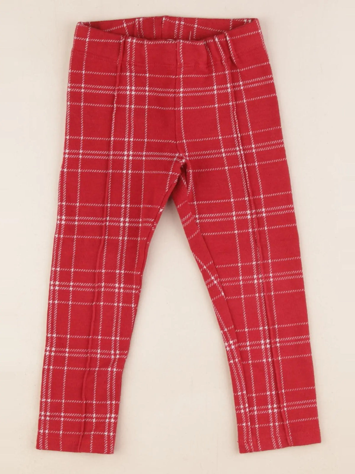 H&M - legging rouge - 2/3 ans