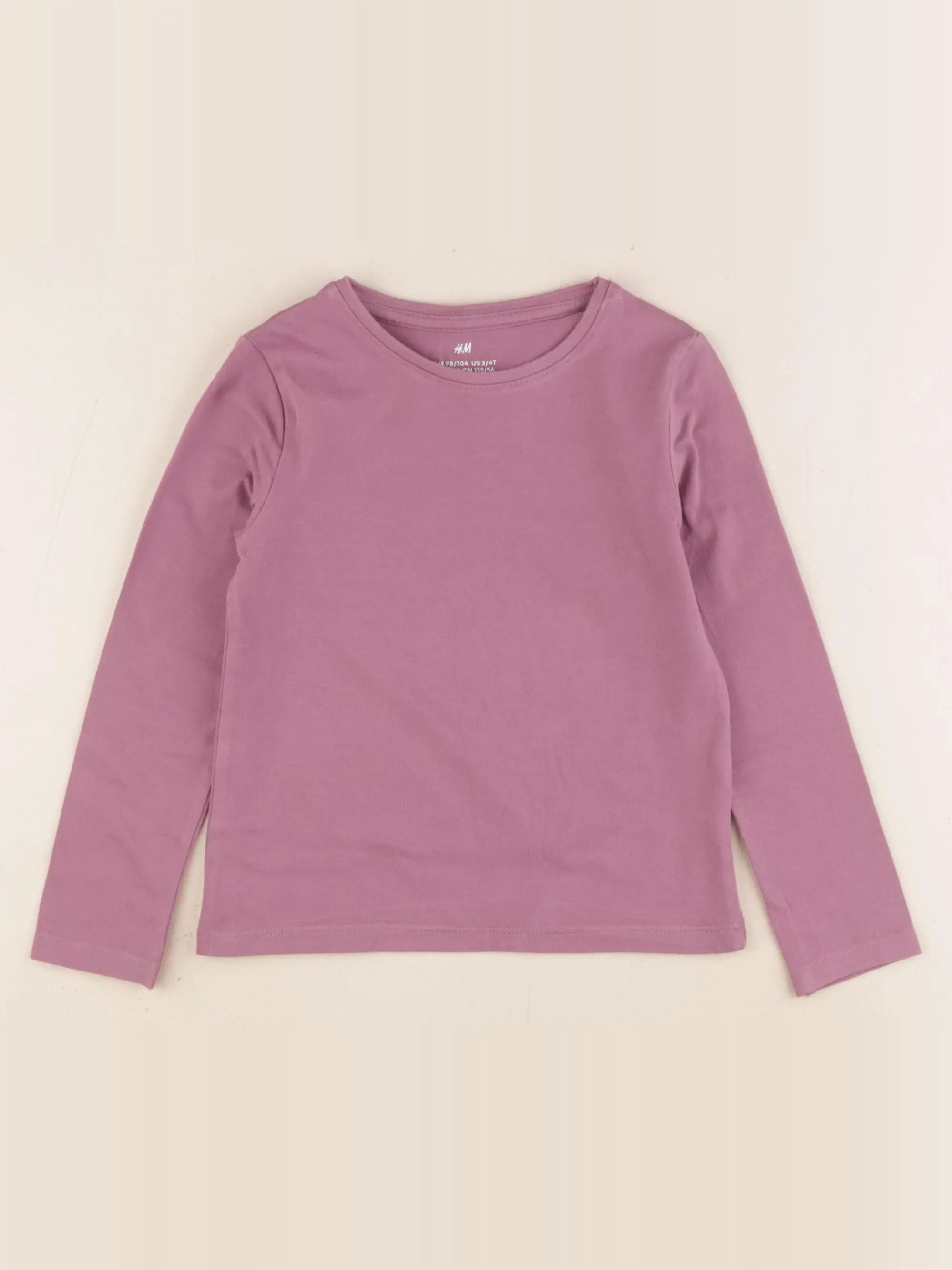 H&M - tee-shirt rose - 2/4 ans