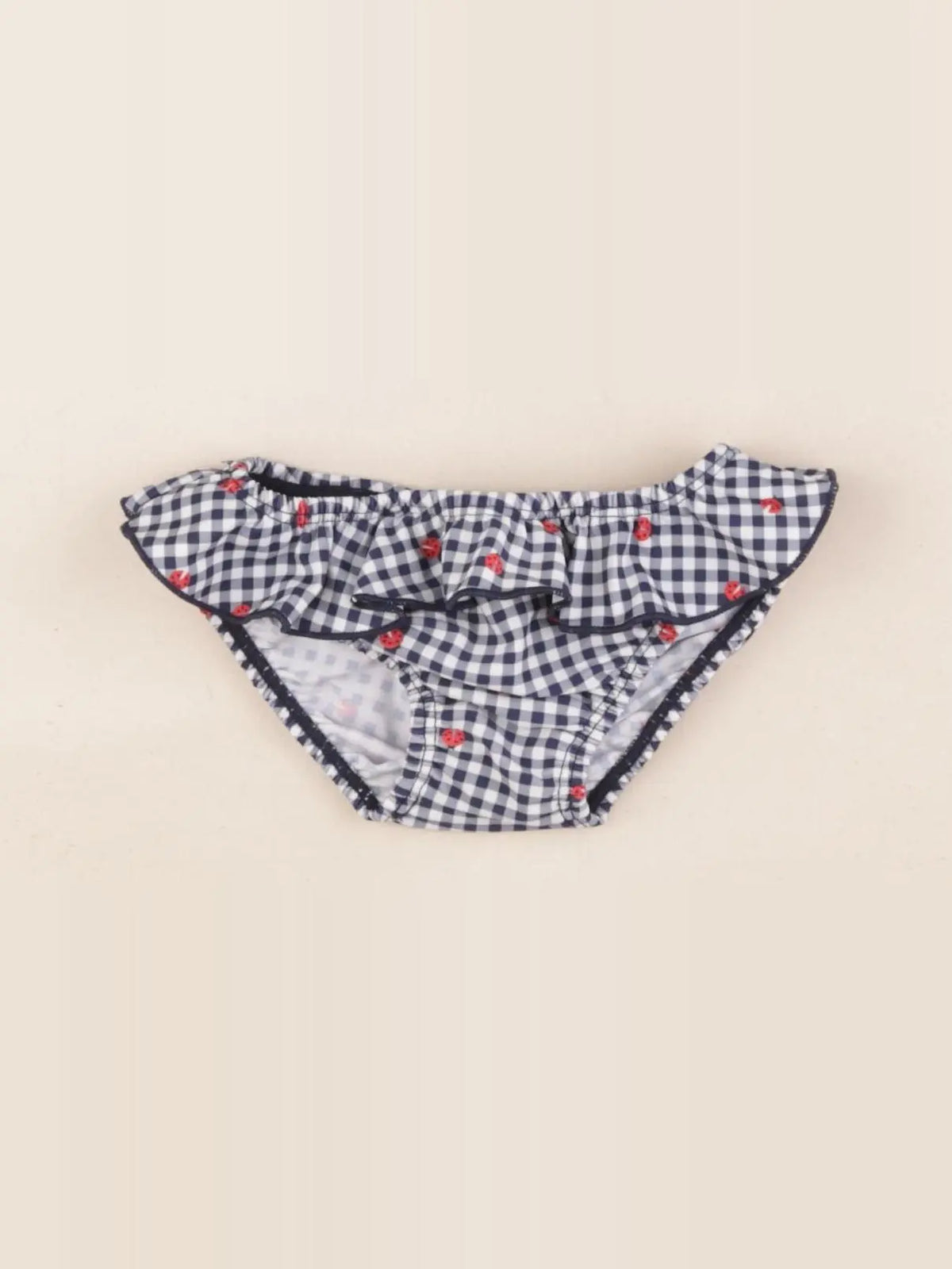 Vertbaudet - maillot de bain blanc, bleu - 9 mois