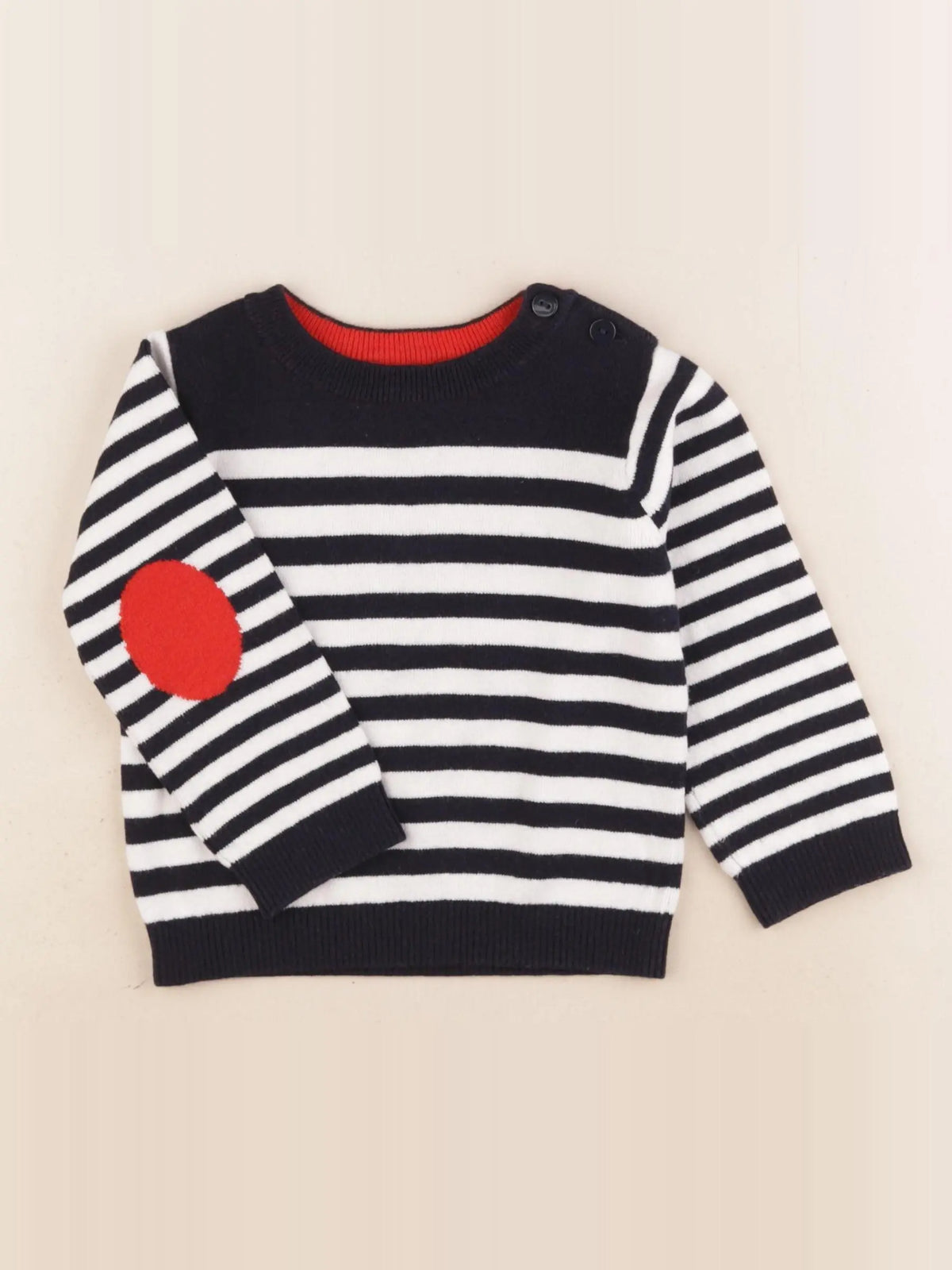 Jacadi - pull bleu, blanc - 24 mois