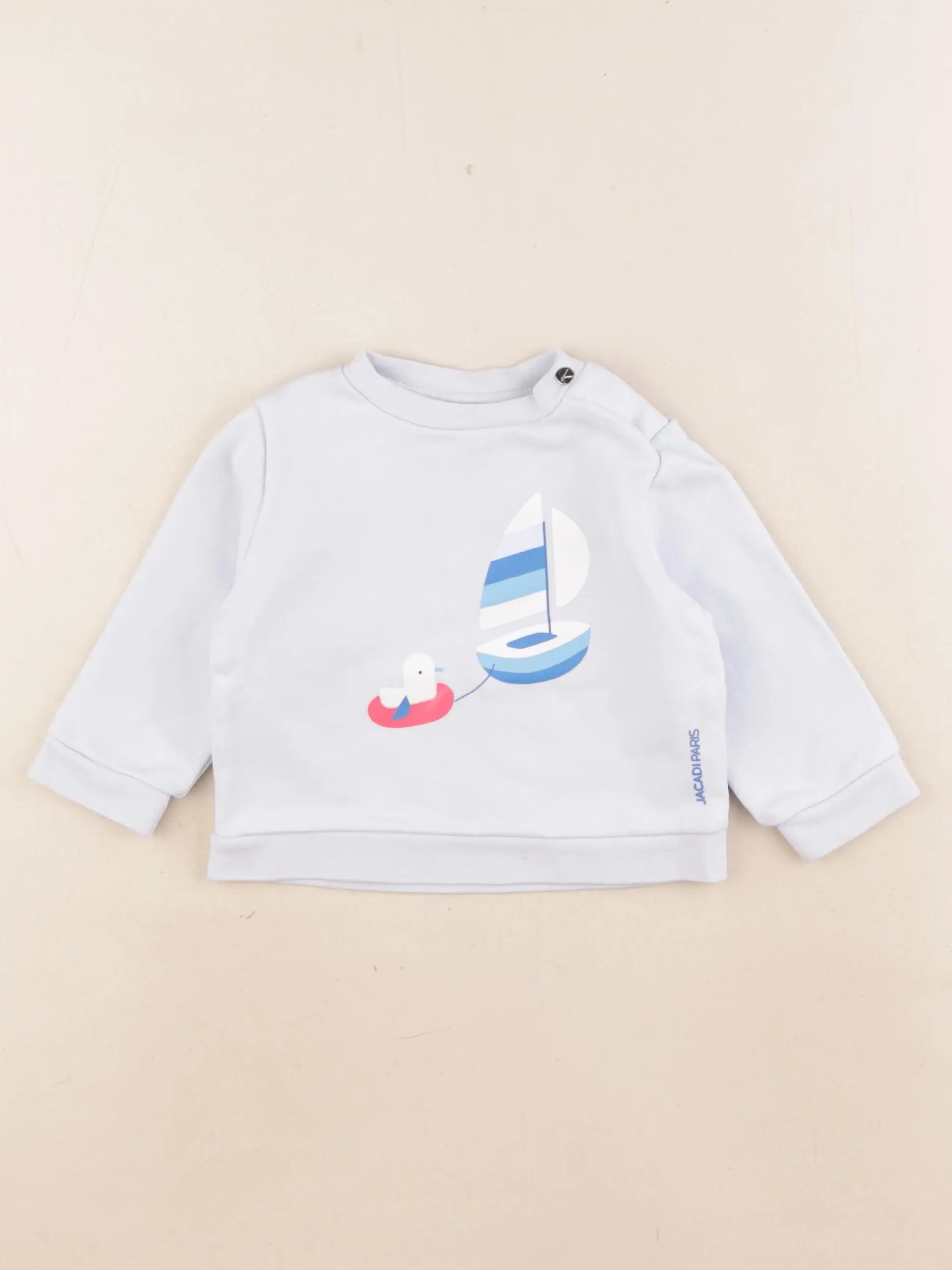 Jacadi - sweat bleu - 12 mois
