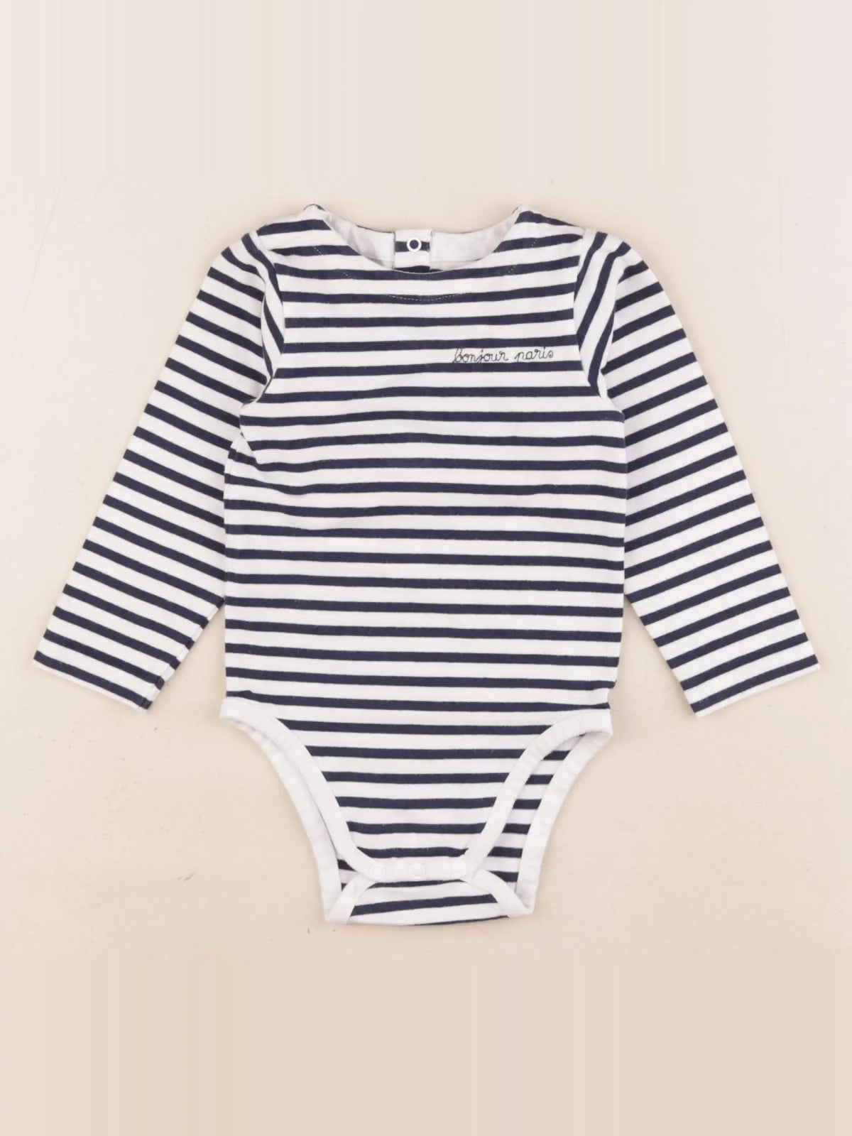 Jacadi - body bleu, blanc - 12 mois