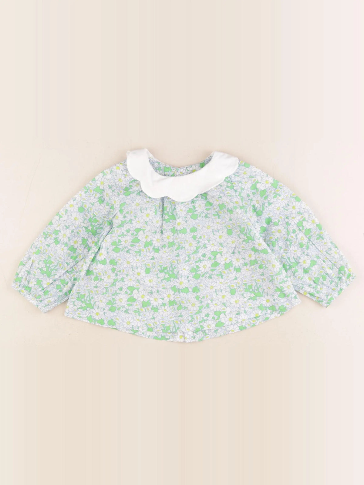 Jacadi - blouse liberty vert - 18 mois