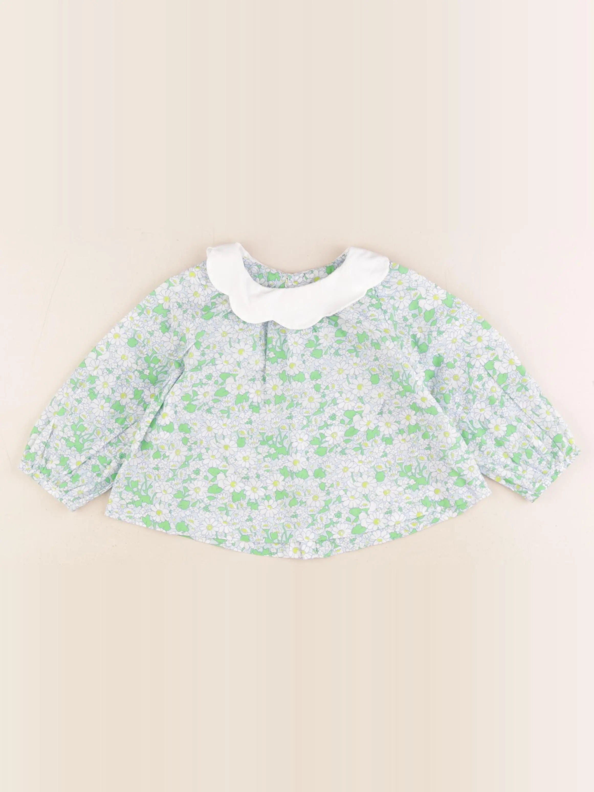 Jacadi - blouse liberty vert - 18 mois