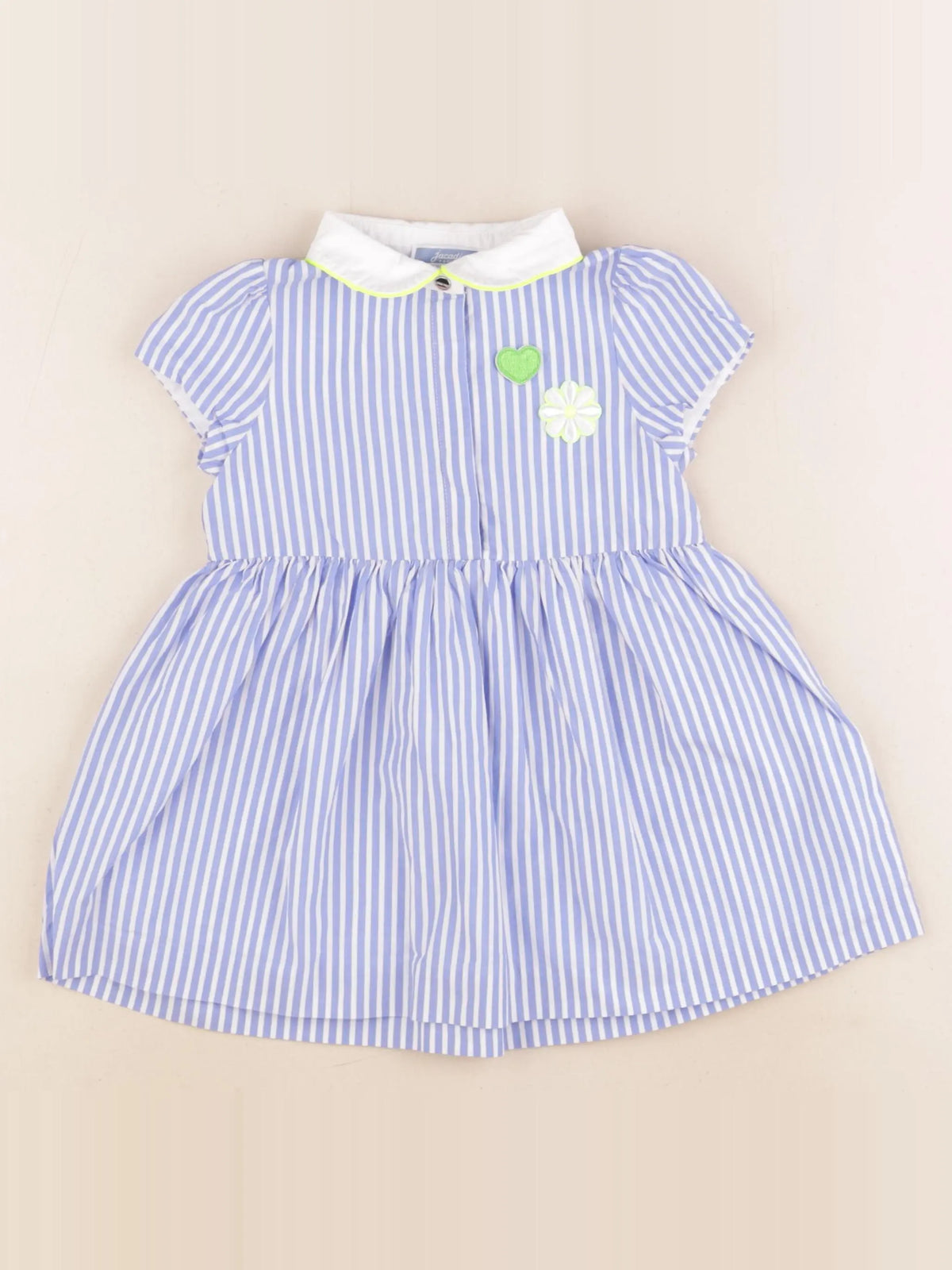 Jacadi - robe bleu, blanc - 24 mois