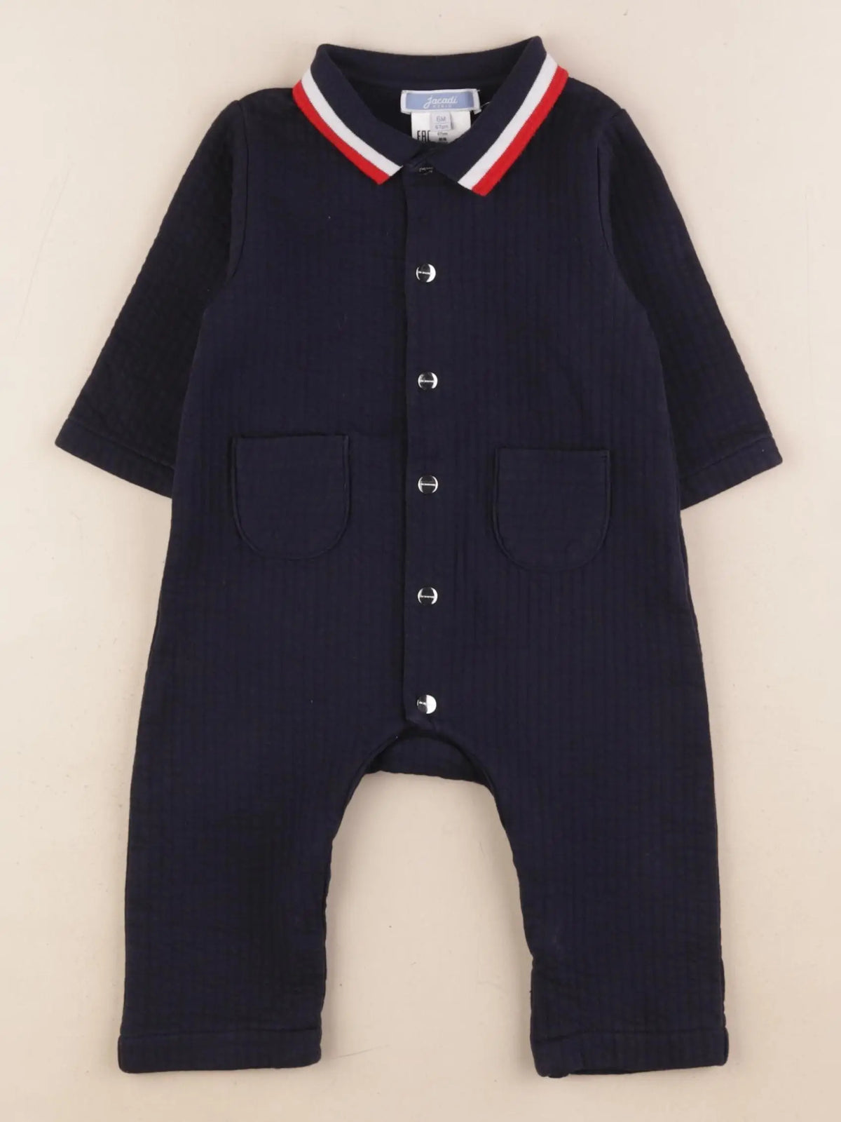 Jacadi - pyjama coton bleu - 6 mois